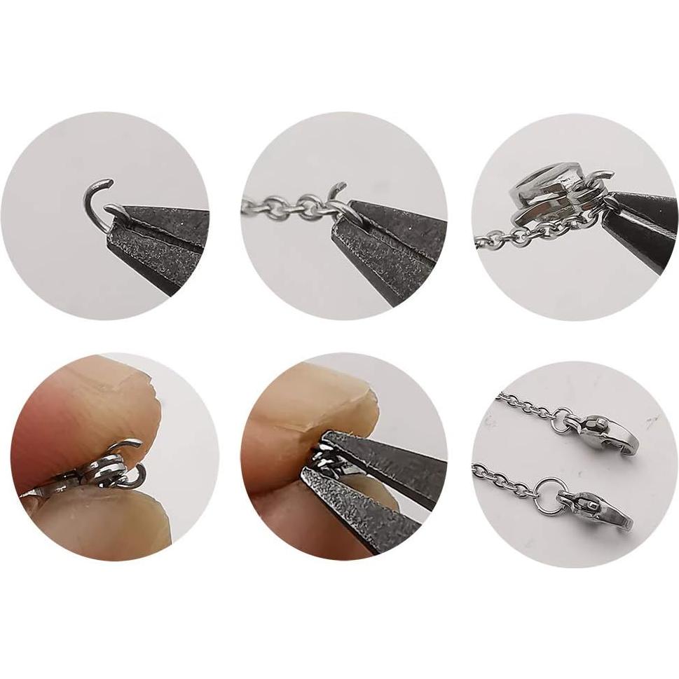 2000 Anillos de Salto Abiertos Acero Inoxidable 0.5x3mm WOCRAFT