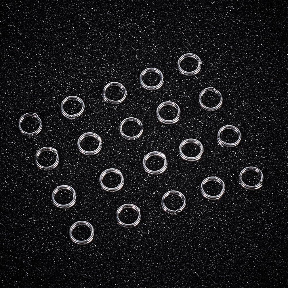 Beebeecraft 20 Anillos de Salto Doble Bucle 925 Plata Esterlina