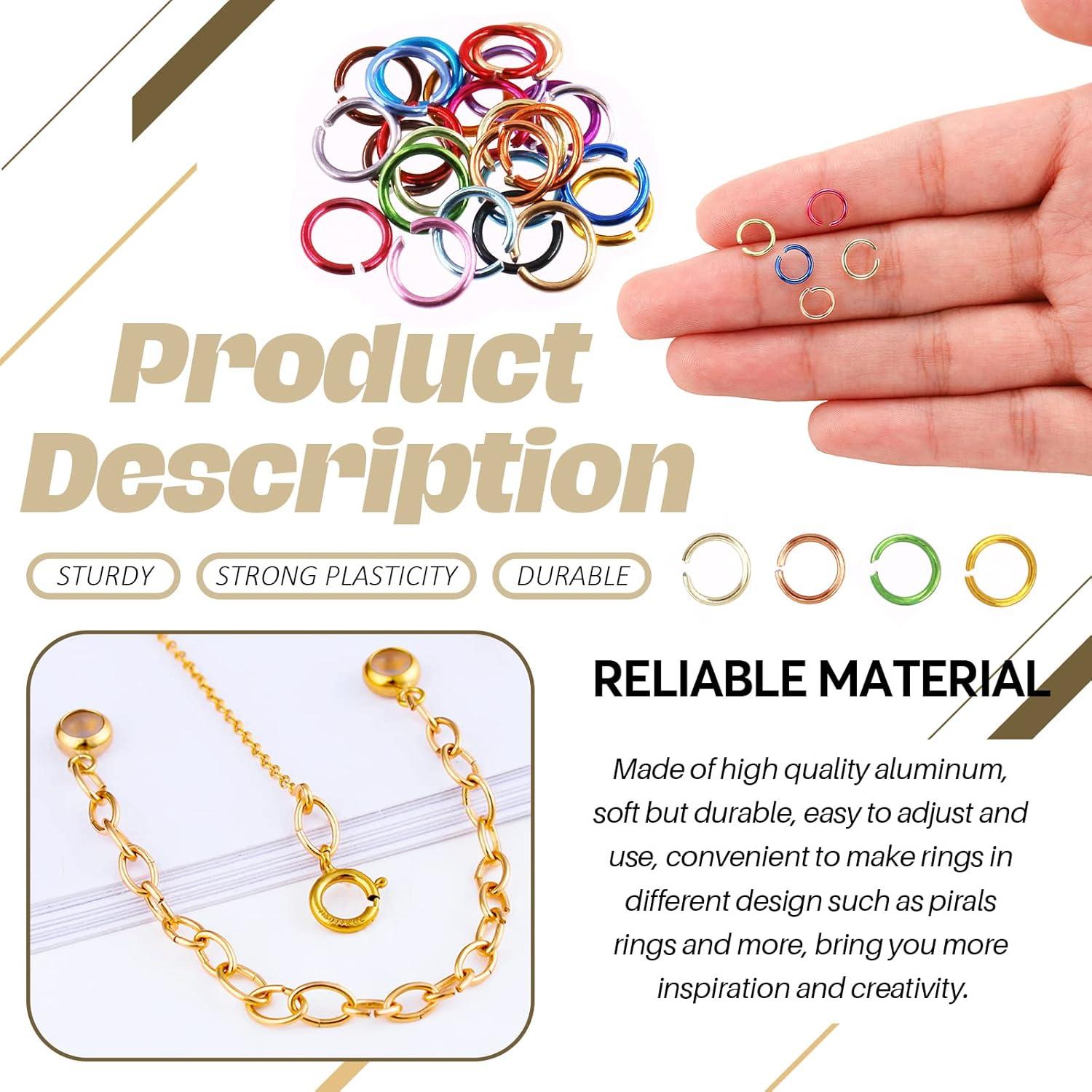 Kit de Joyería Wokape 2881Pcs 24 Colores Anillas 6mm y Alicates