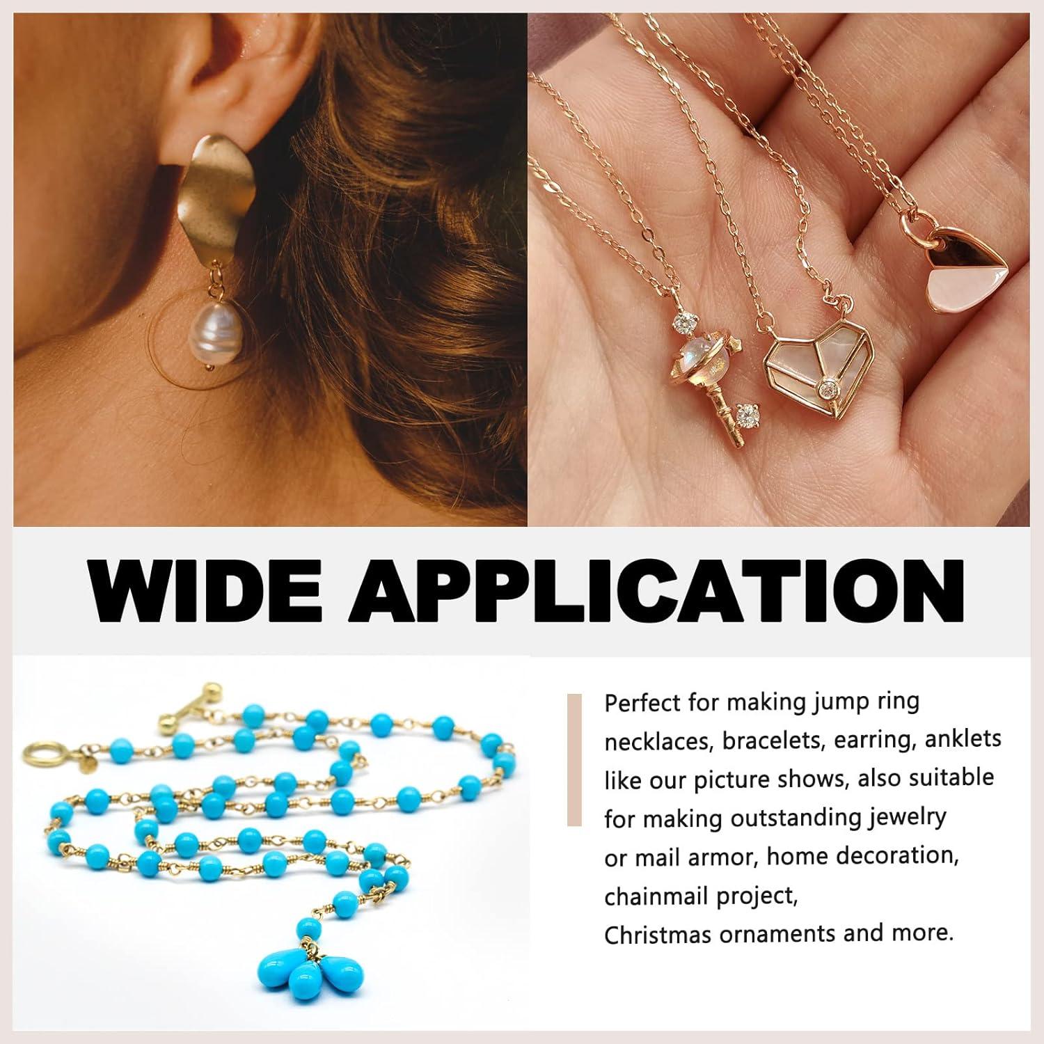 Kit de Joyería Wokape 2881Pcs 24 Colores Anillas 6mm y Alicates