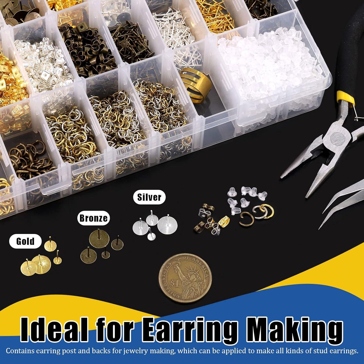 Kit de Fabricación de Aretes Glarks 3053 Piezas Acero Inoxidable