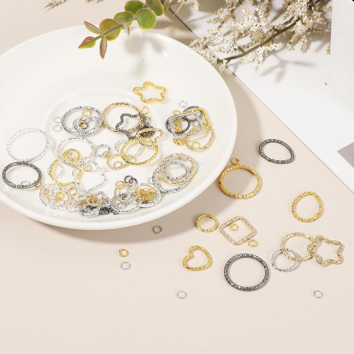 Kit 100 Anillas Abiertas y Retorcidas uxcell 4mm Oro K