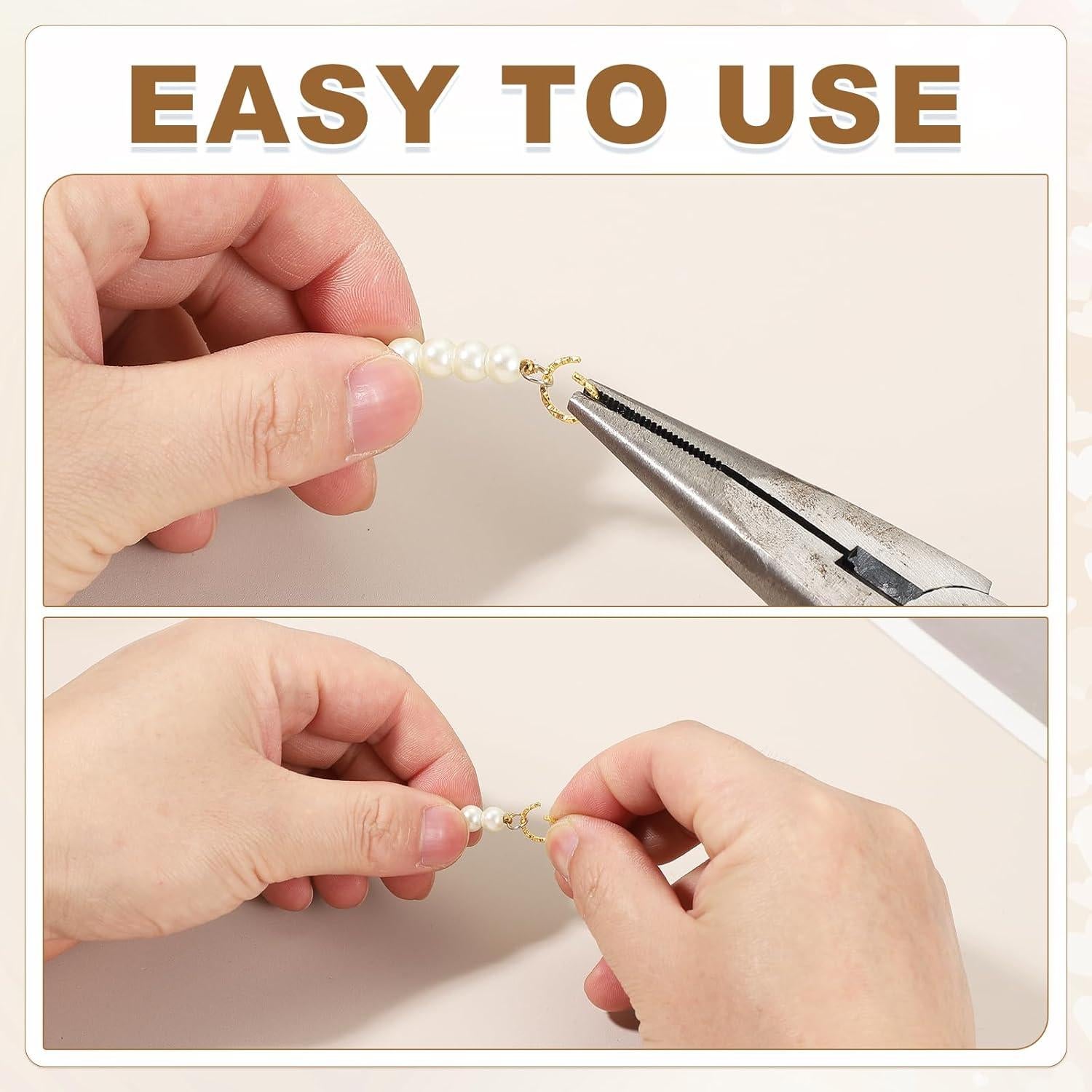 Kit 100 Anillas Abiertas y Retorcidas uxcell 4mm Oro K