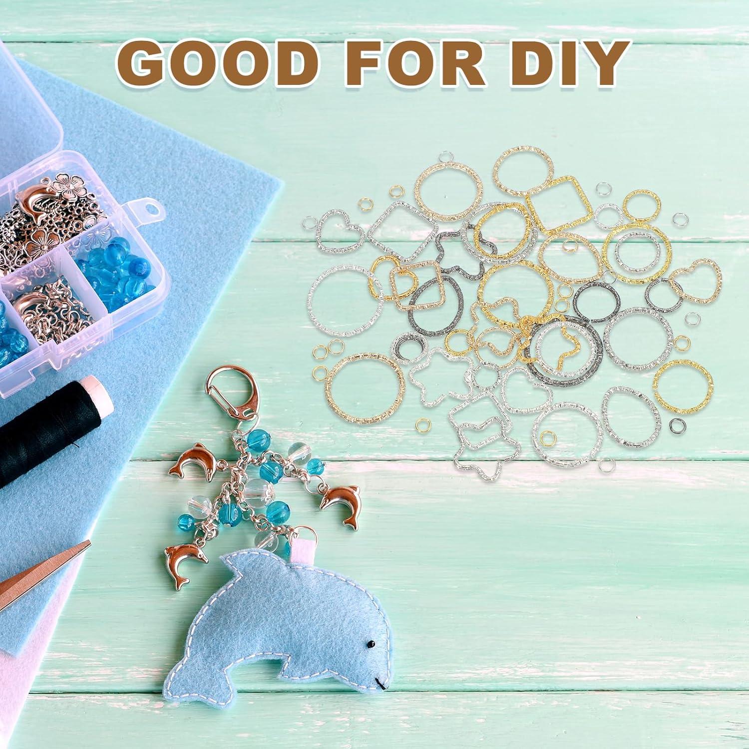 Kit 100 Anillas Abiertas y Retorcidas uxcell 4mm Oro K