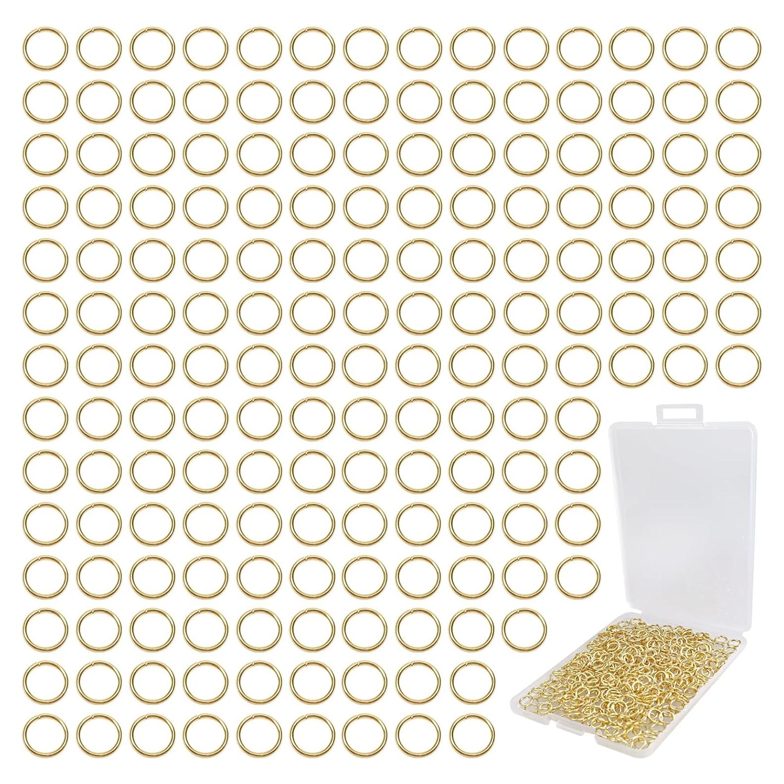 Anillas de Salto Abiertas TOAOB 400pcs 5mm Oro 18K