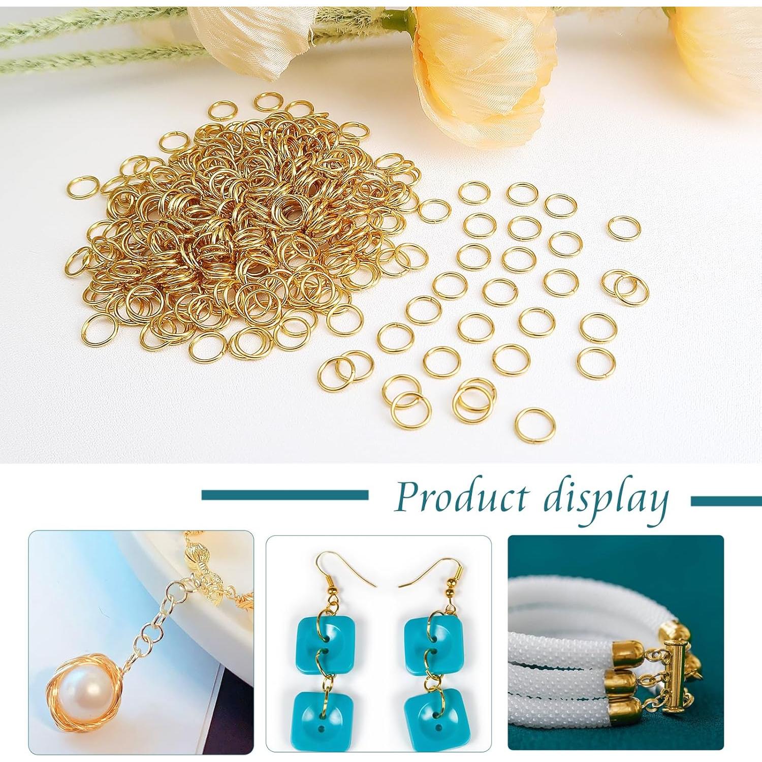 Anillas de Salto Abiertas TOAOB 400pcs 5mm Oro 18K