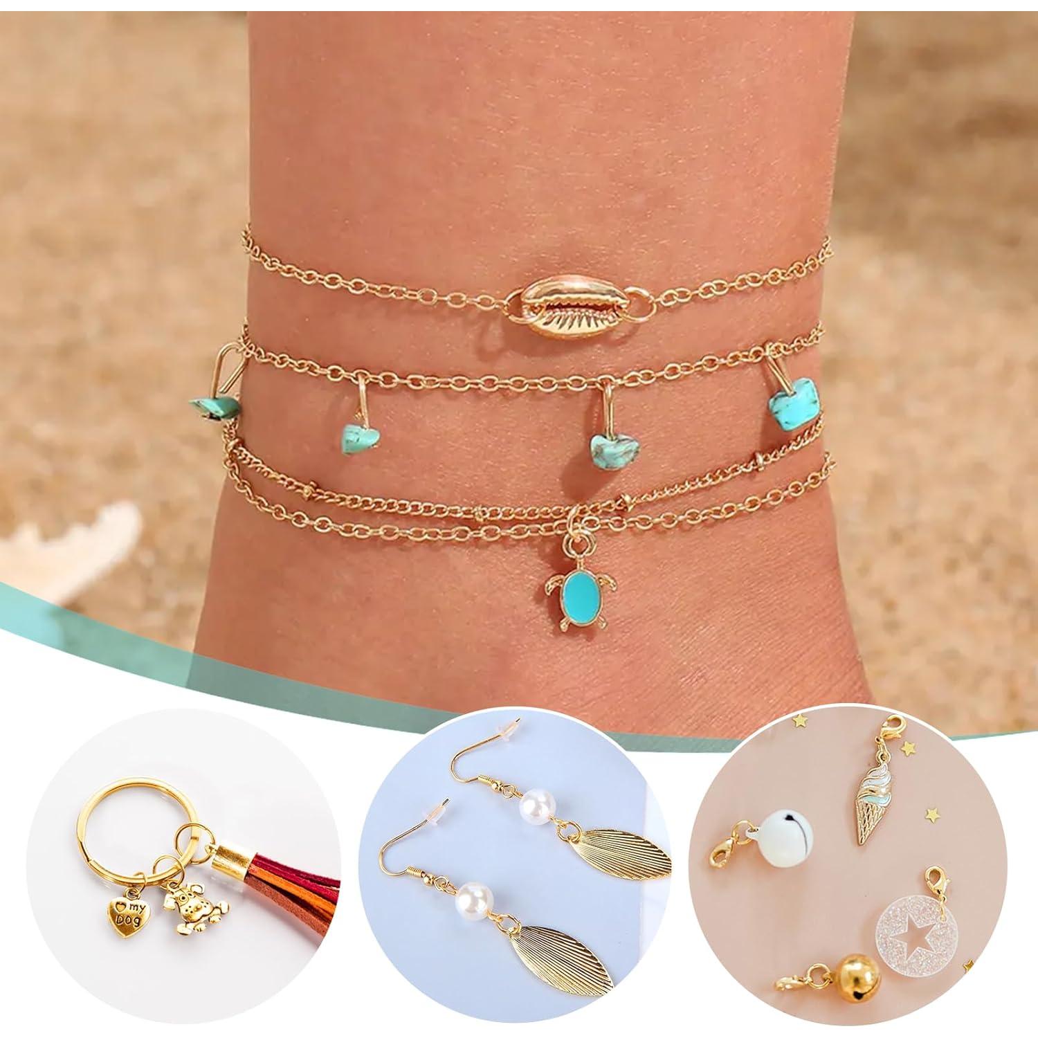 Anillas de Salto Abiertas TOAOB 400pcs 5mm Oro 18K