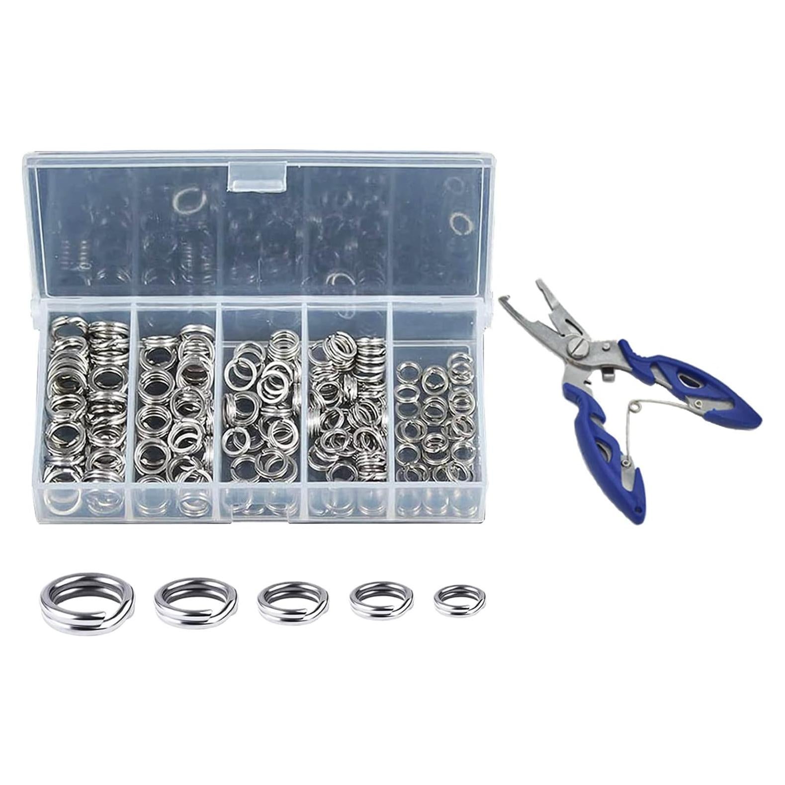 200 Anillos de Salto Doble Halyuhn 5-9 mm Acero Inoxidable