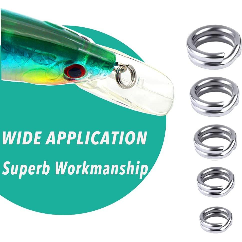 200 Anillos de Salto Doble Halyuhn 5-9 mm Acero Inoxidable