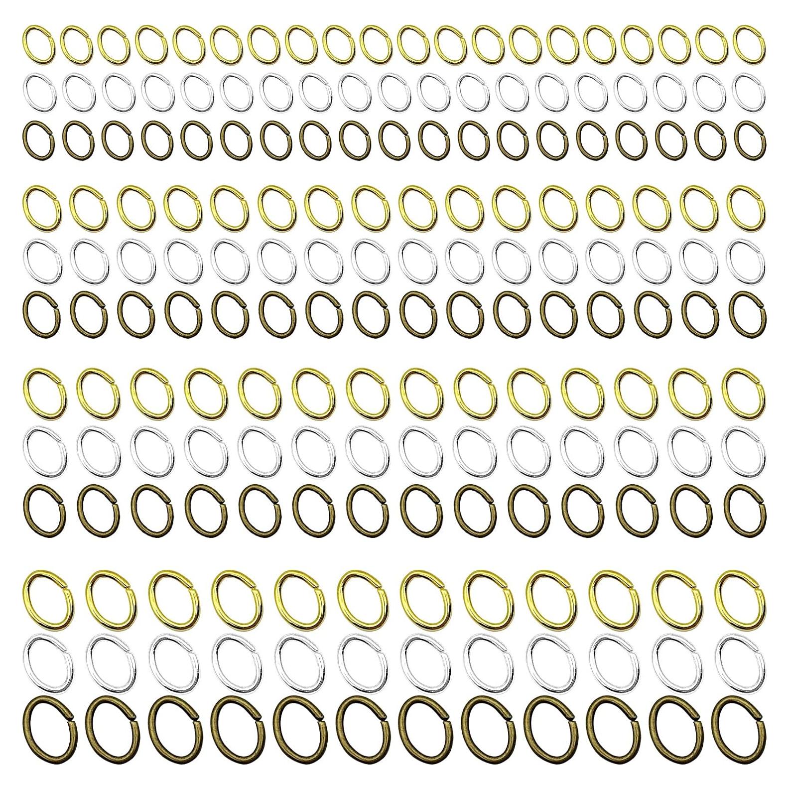 2400 Anillas de Salto Ovaladas Acero Inoxidable Ximalun - 4 Tamaños 3 Colores