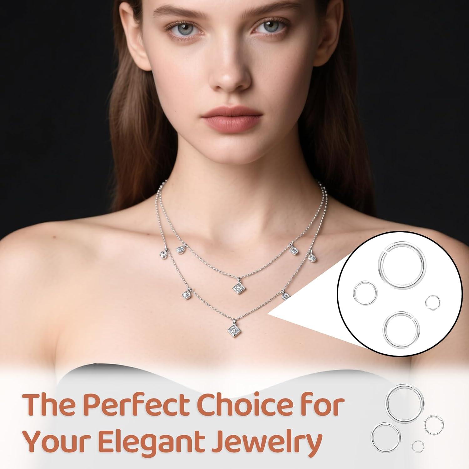 20 Anillas de Salto Plata Esterlina 925 3mm-6mm para Joyería