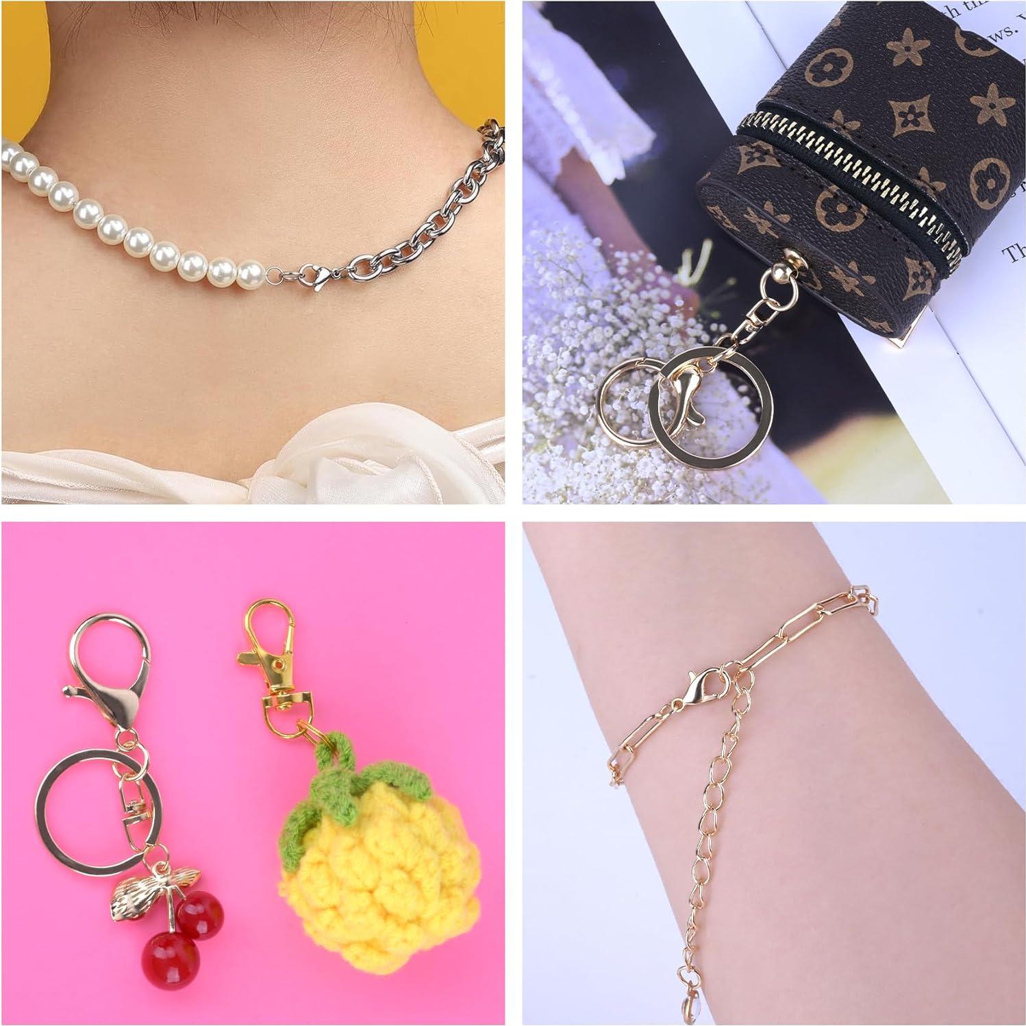 Kit de Fabricación de Llaveros Prdingfy 579PCS Oro-Plata