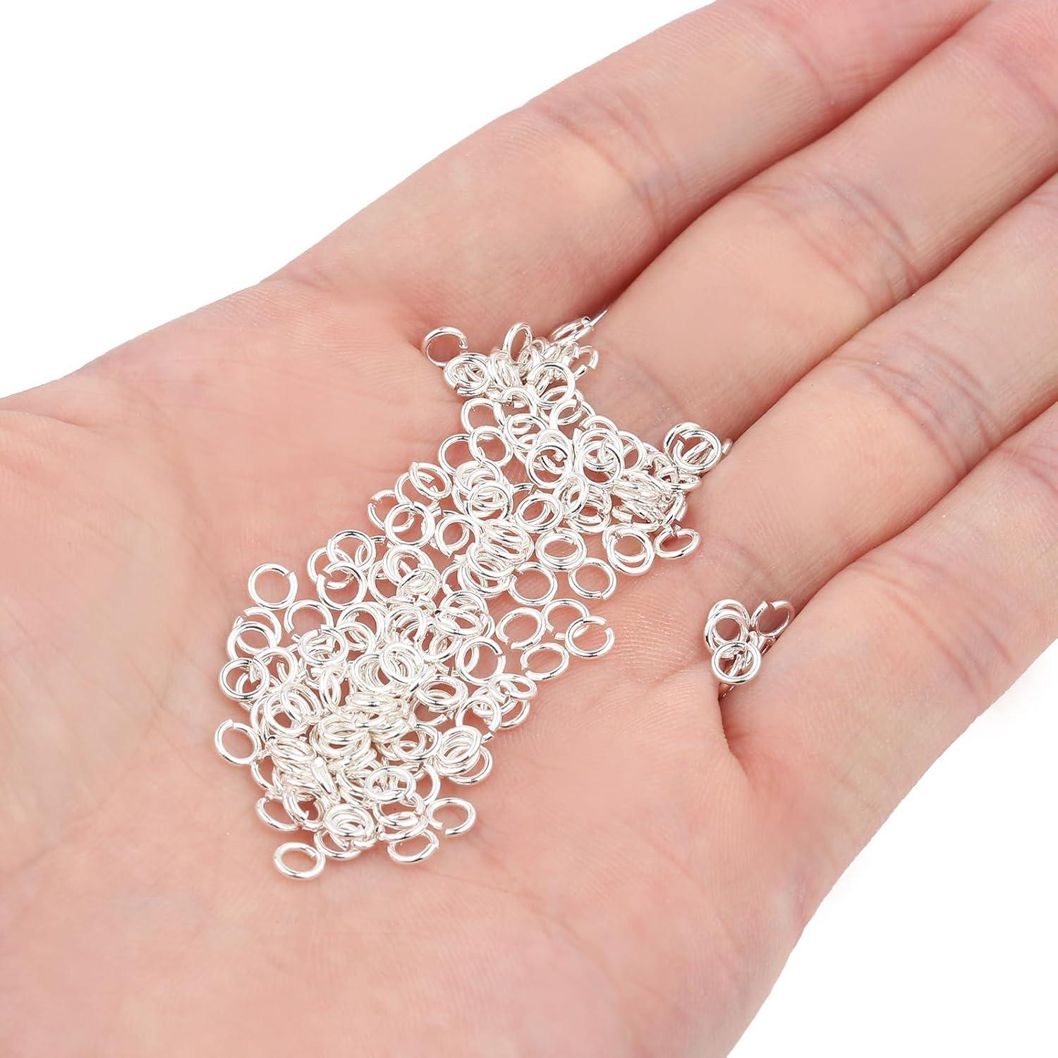 200 Anillas Abiertas de Plata LCCHOLV para Joyería 4mm