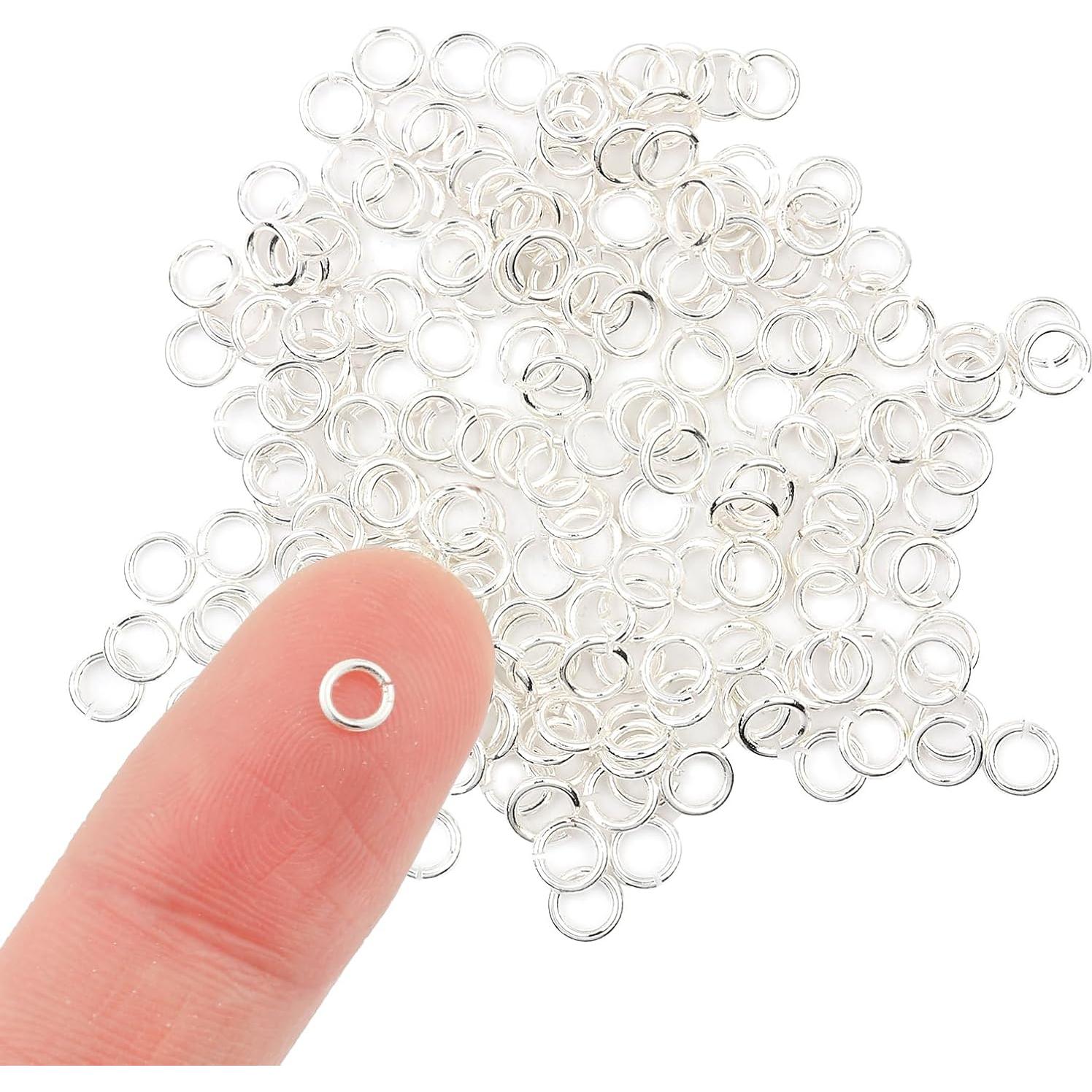 200 Anillas Abiertas de Plata LCCHOLV para Joyería 4mm