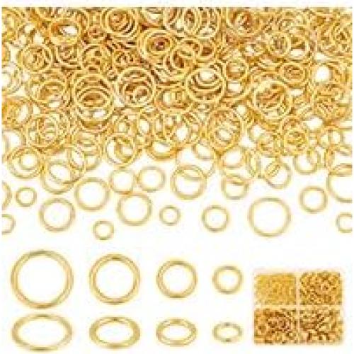 360 Anillos de Salto Cerrados PH PandaHall 4 Tamaños Dorados