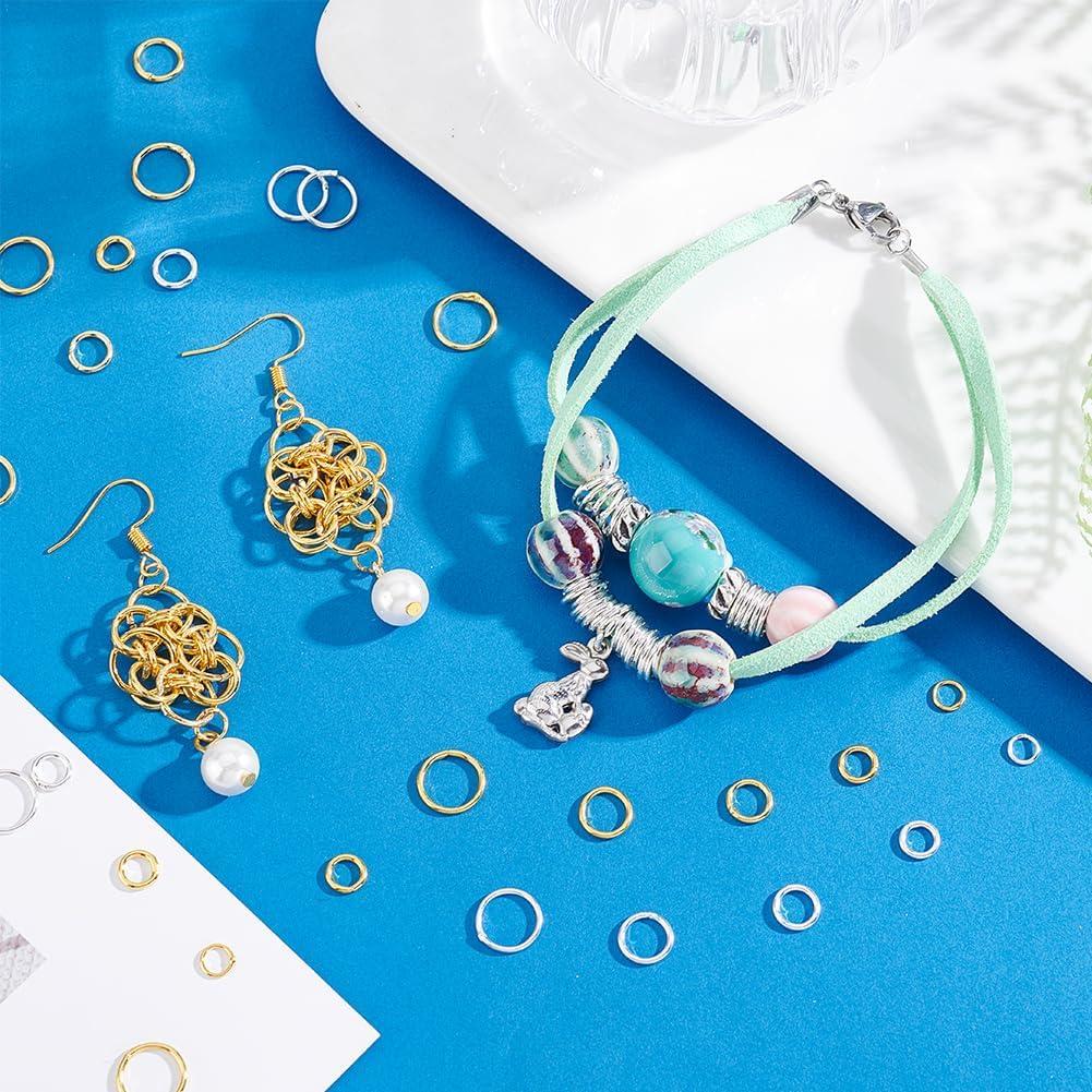 Anillas de Salto de Latón Plateadas y Doradas PH PandaHall 300pcs