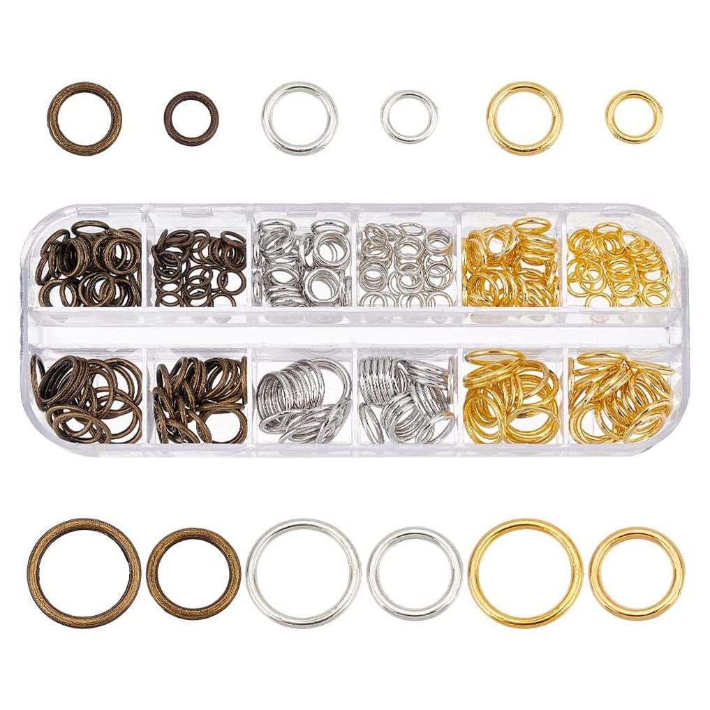 Anillas de Salto Cerradas PH PandaHall 285pcs 6-12mm Metal