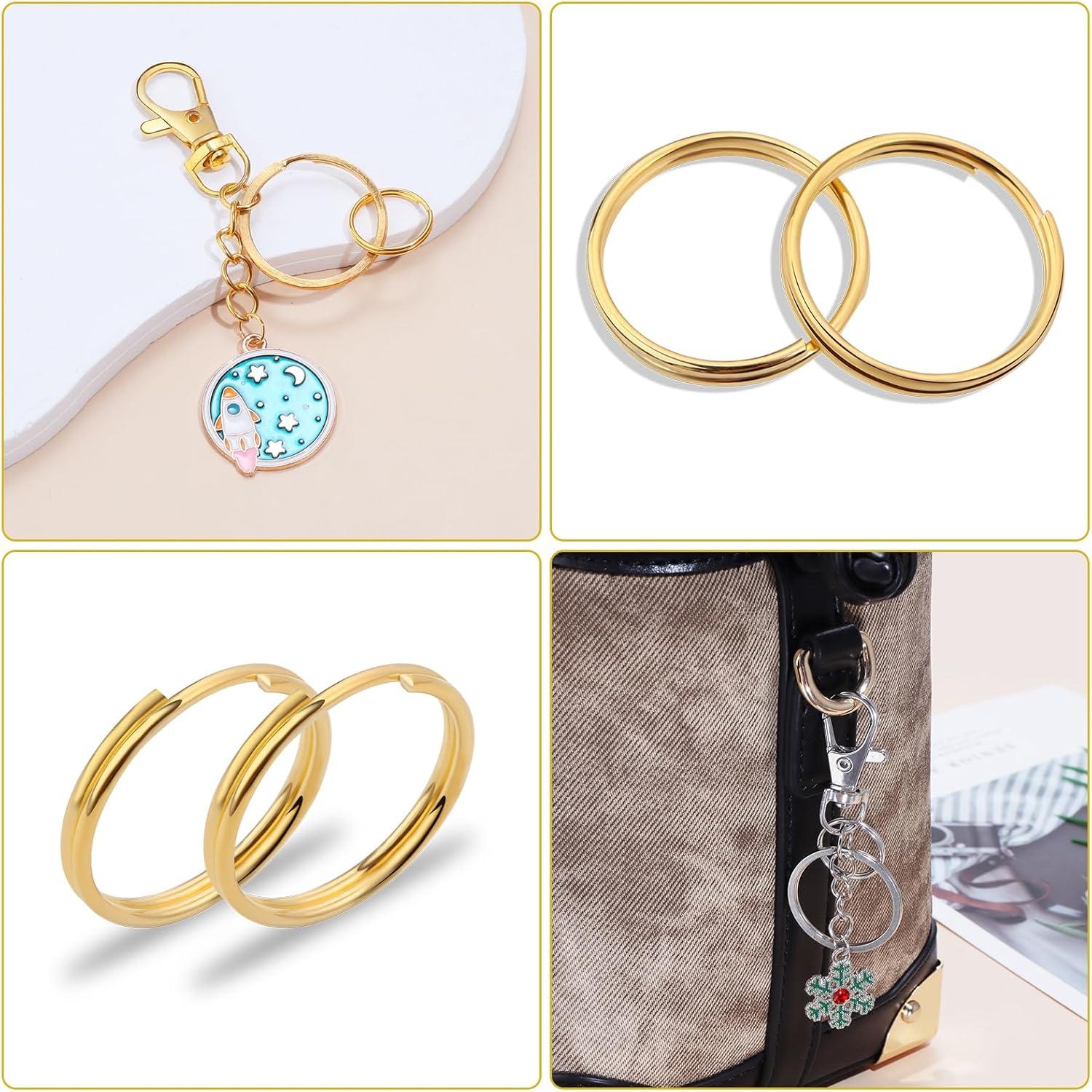 Kit de 658 Anillos Divididos Dorados Chuyau para Joyería