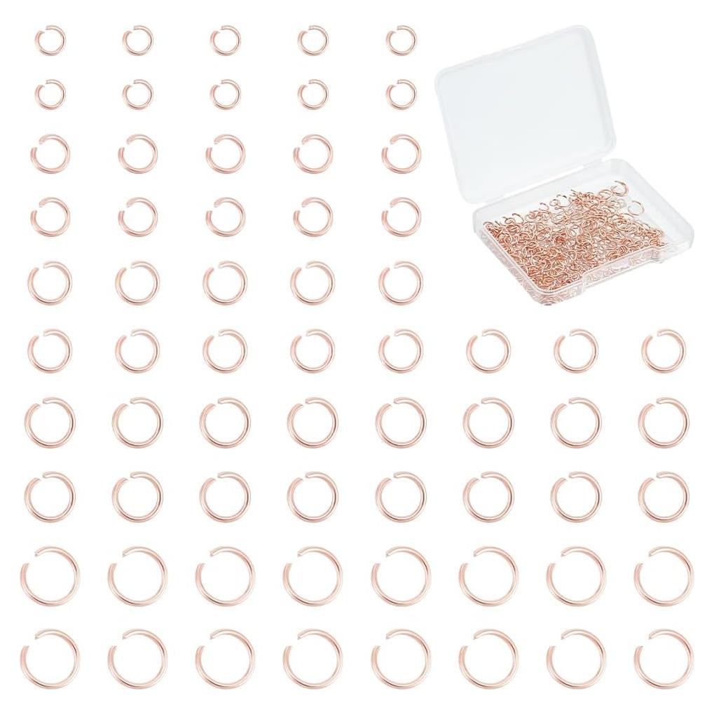 Anillas Abiertas de Salto UNICRAFTALE 250pcs Oro Rosa 3-6mm