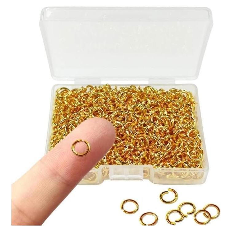 600 Anillas de Salto Doradas 6mm Genérico para Joyería