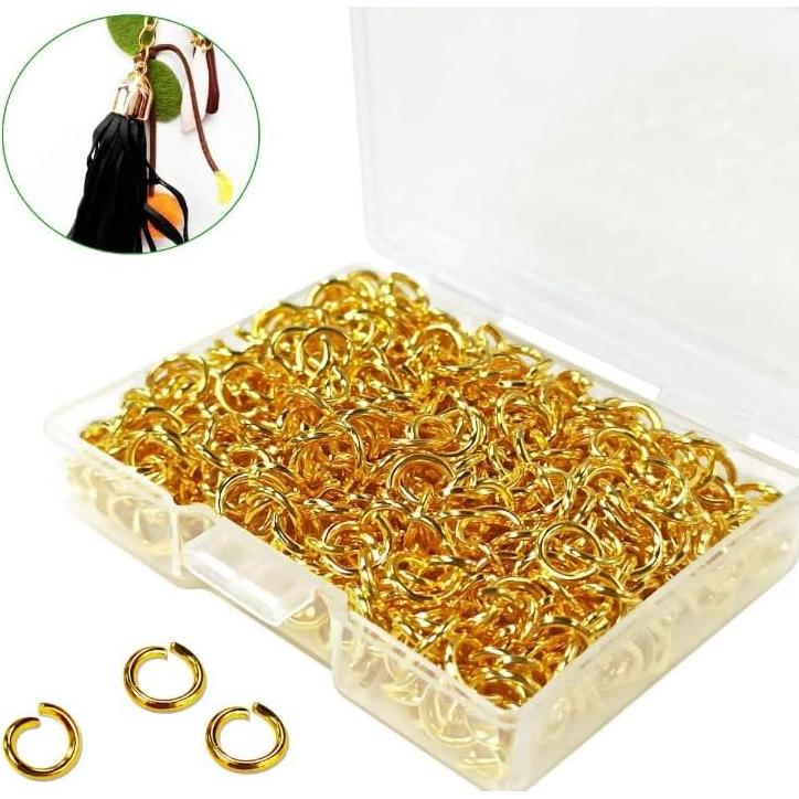 600 Anillas de Salto Doradas 6mm Genérico para Joyería