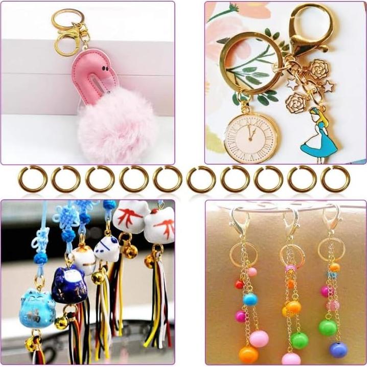 600 Anillas de Salto Doradas 6mm Genérico para Joyería