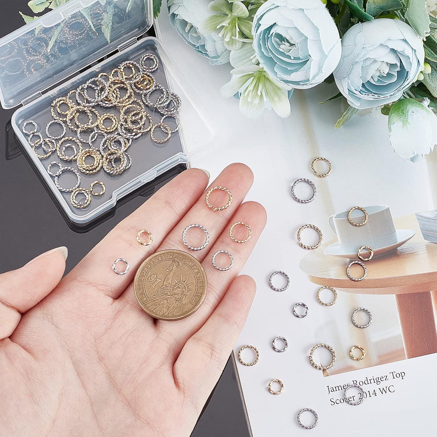 Anillas Abiertas Retorcidas UNICRAFTALE 84pcs Acero Inoxidable