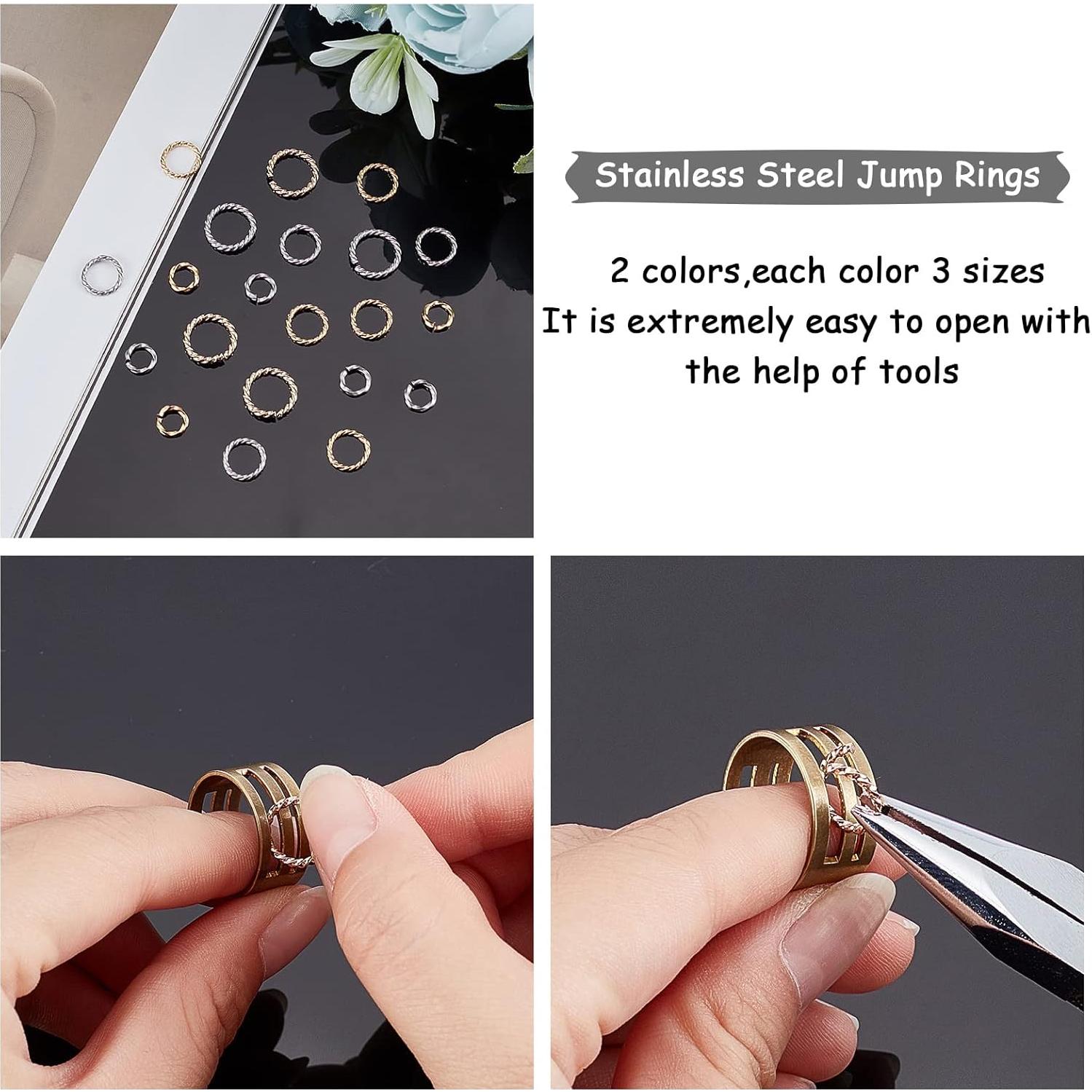 Anillas Abiertas Retorcidas UNICRAFTALE 84pcs Acero Inoxidable