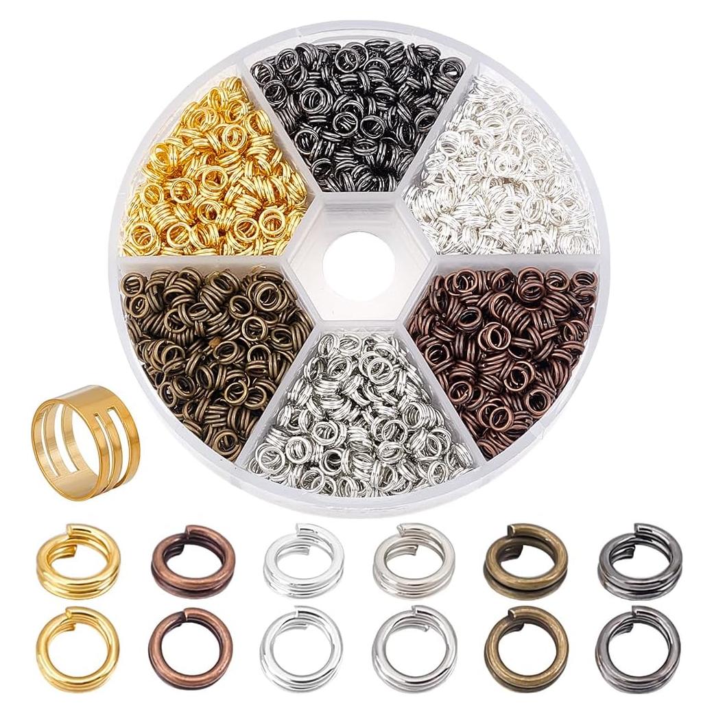 Anillos de División de Hierro PH PandaHall 1700 Pcs 4mm