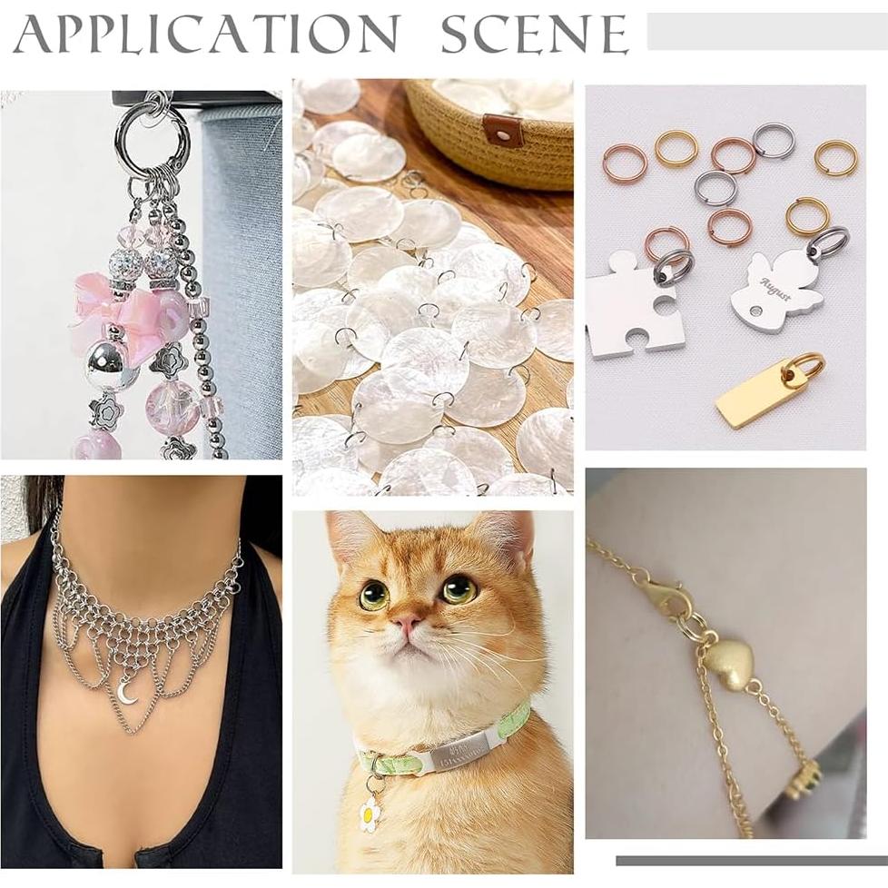 Anillos de División de Hierro PH PandaHall 1700 Pcs 4mm