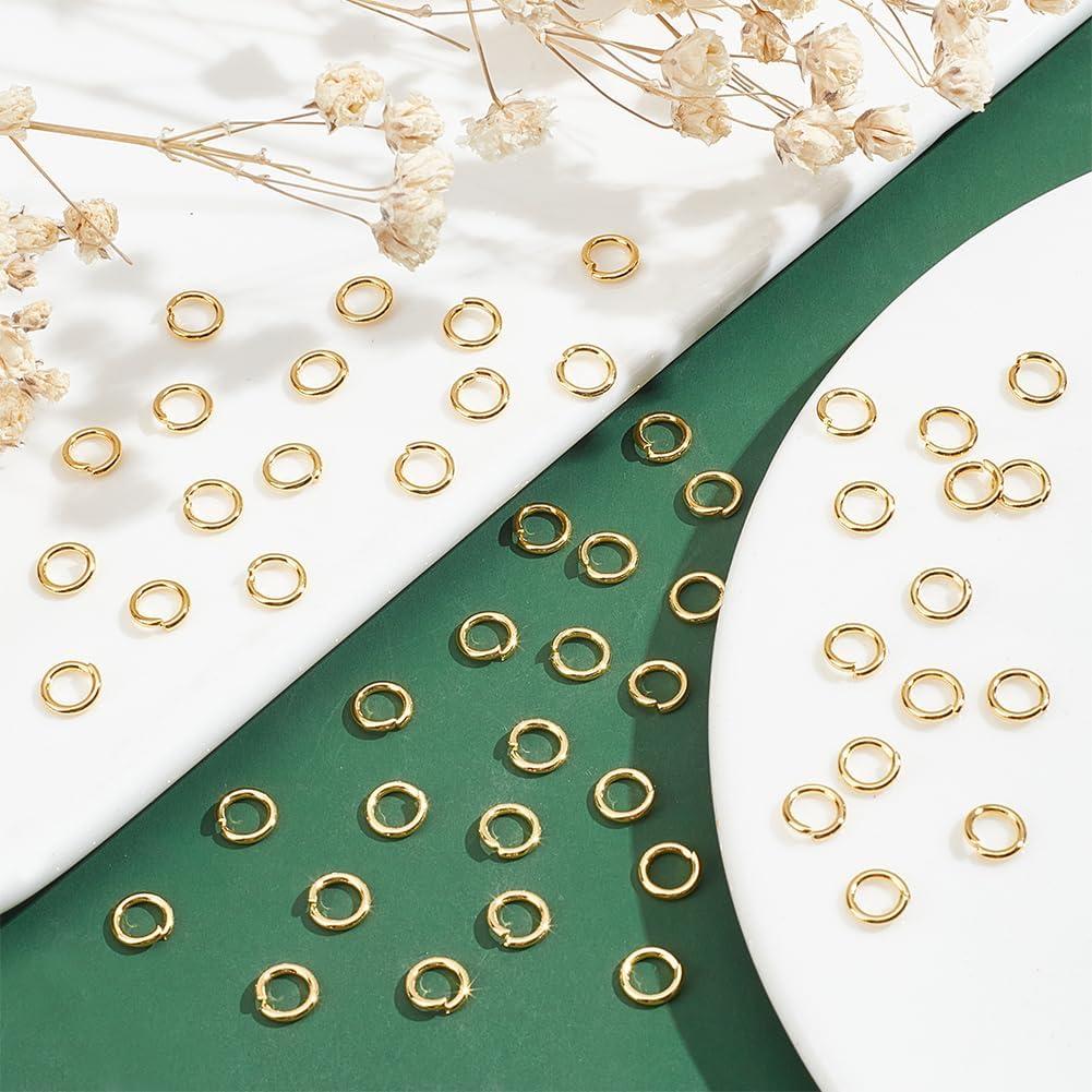 100 Anillas de Salto Doradas HOBBIESAY 6mm Acero Inoxidable