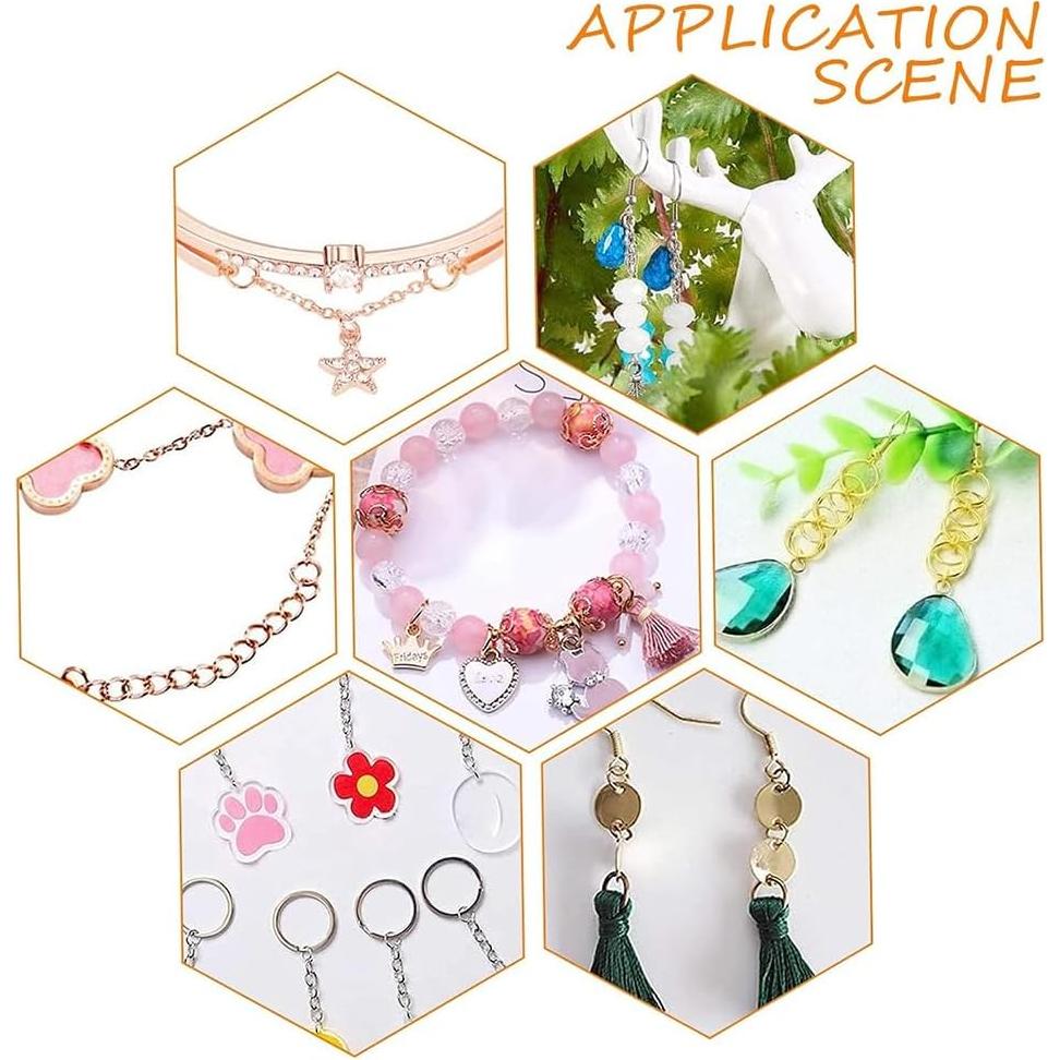 100 Anillas de Salto Doradas HOBBIESAY 6mm Acero Inoxidable