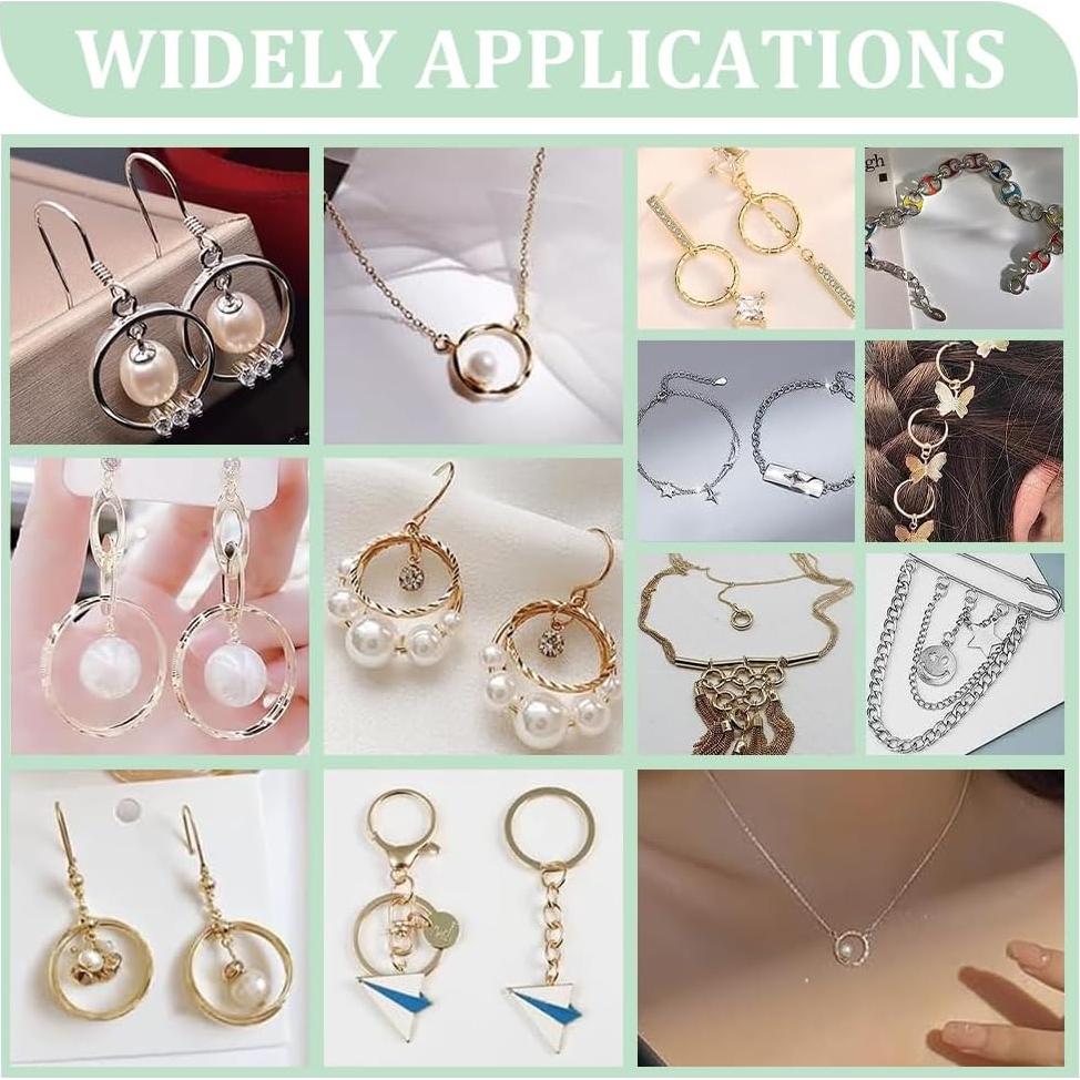 Anillos de Salto Abiertos UNICRAFTALE 200 Pcs 5mm Dorados