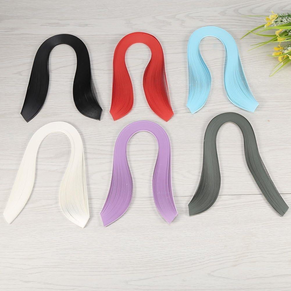 Set de 600 Tiras de Papel Quilling Hilitand 3x39cm Colores Vivos