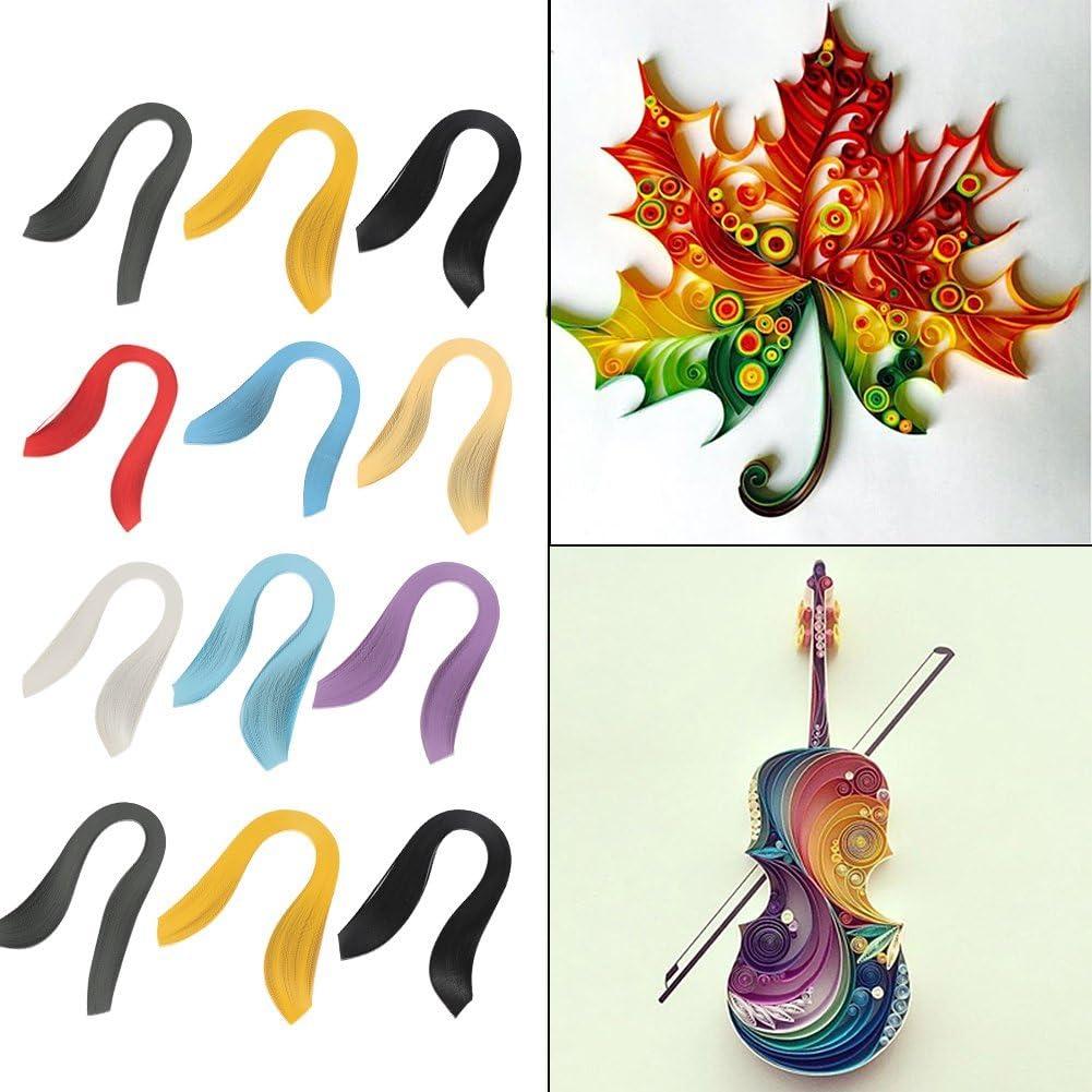 Set de 600 Tiras de Papel Quilling Hilitand 3x39cm Colores Vivos