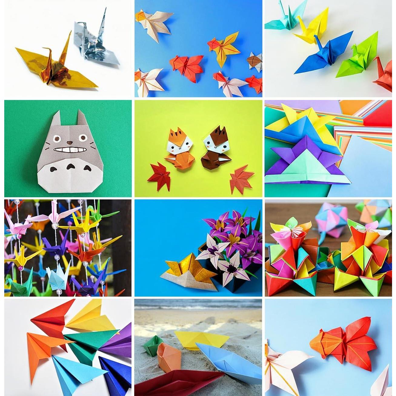 Juego de Papel Origami Japonés 300 Hojas 23 Colores 15.24 cm