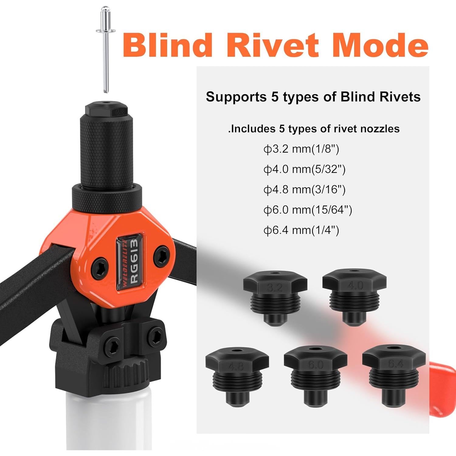 Kit de Herramienta de Remache Doble Función WelderElite RG-613