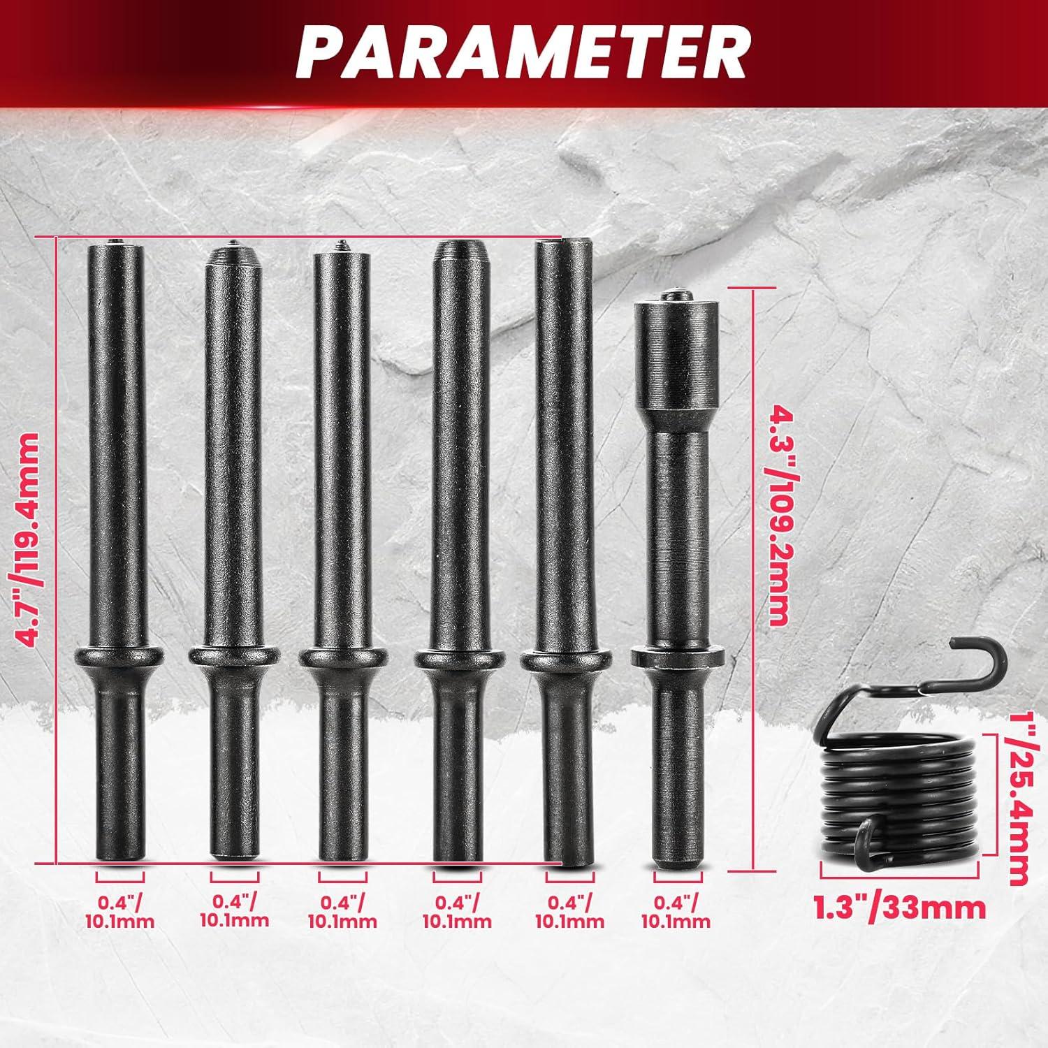 Kit de Herramientas de Remaches Neumáticos AMGSH 7 Piezas