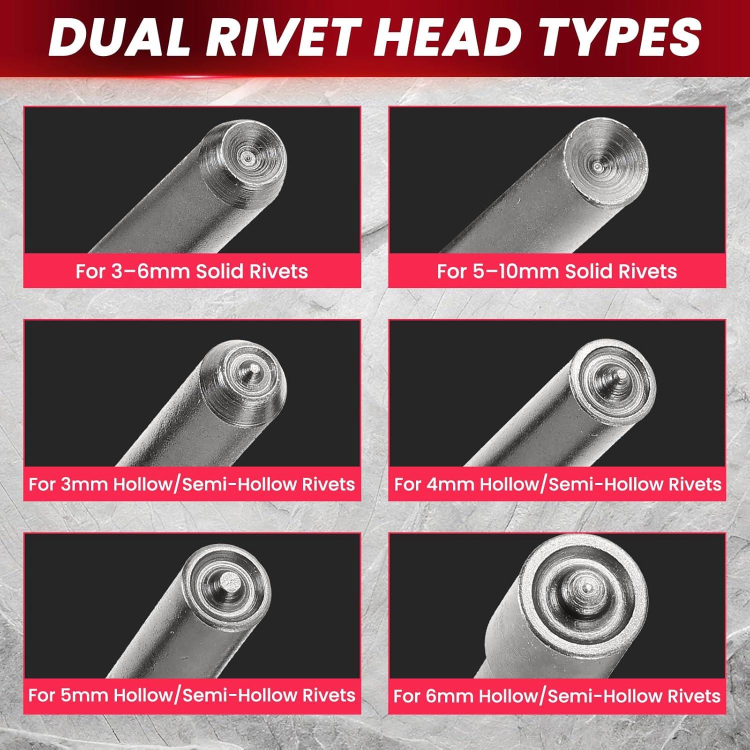 Kit de Herramientas de Remaches Neumáticos AMGSH 7 Piezas