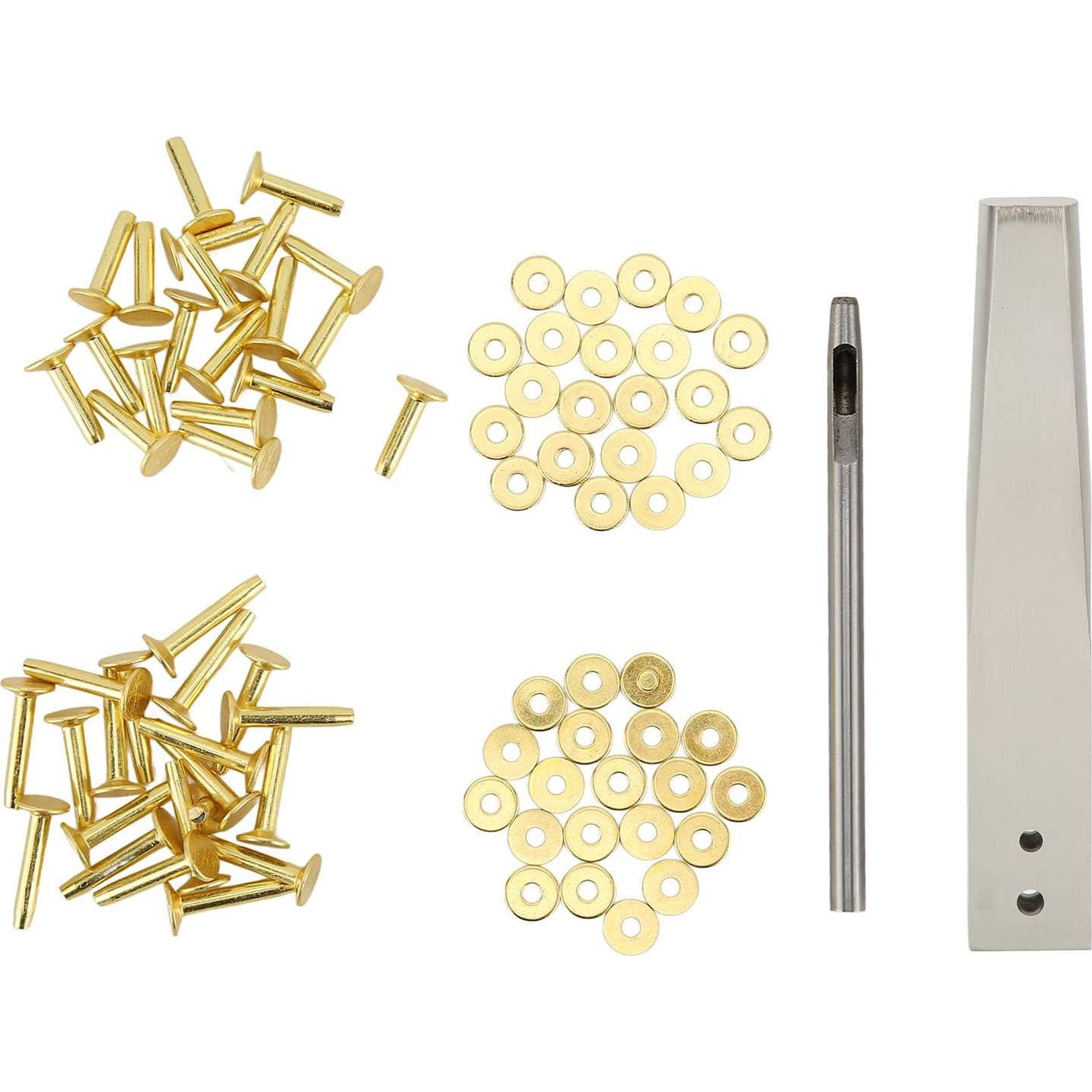 Kit de Remaches de Cobre Yosoo para Artesanías en Cuero