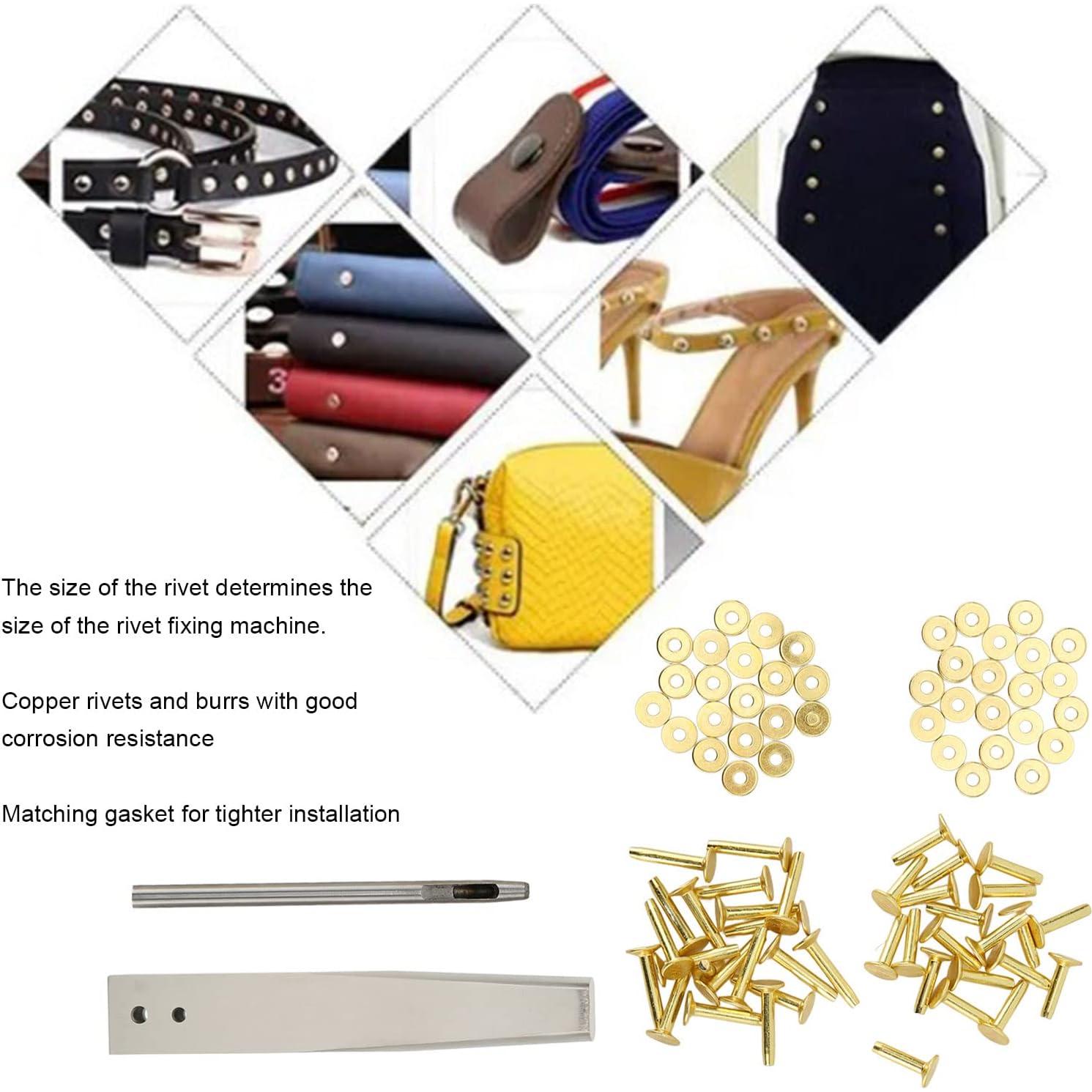 Kit de Remaches de Cobre Yosoo para Artesanías en Cuero