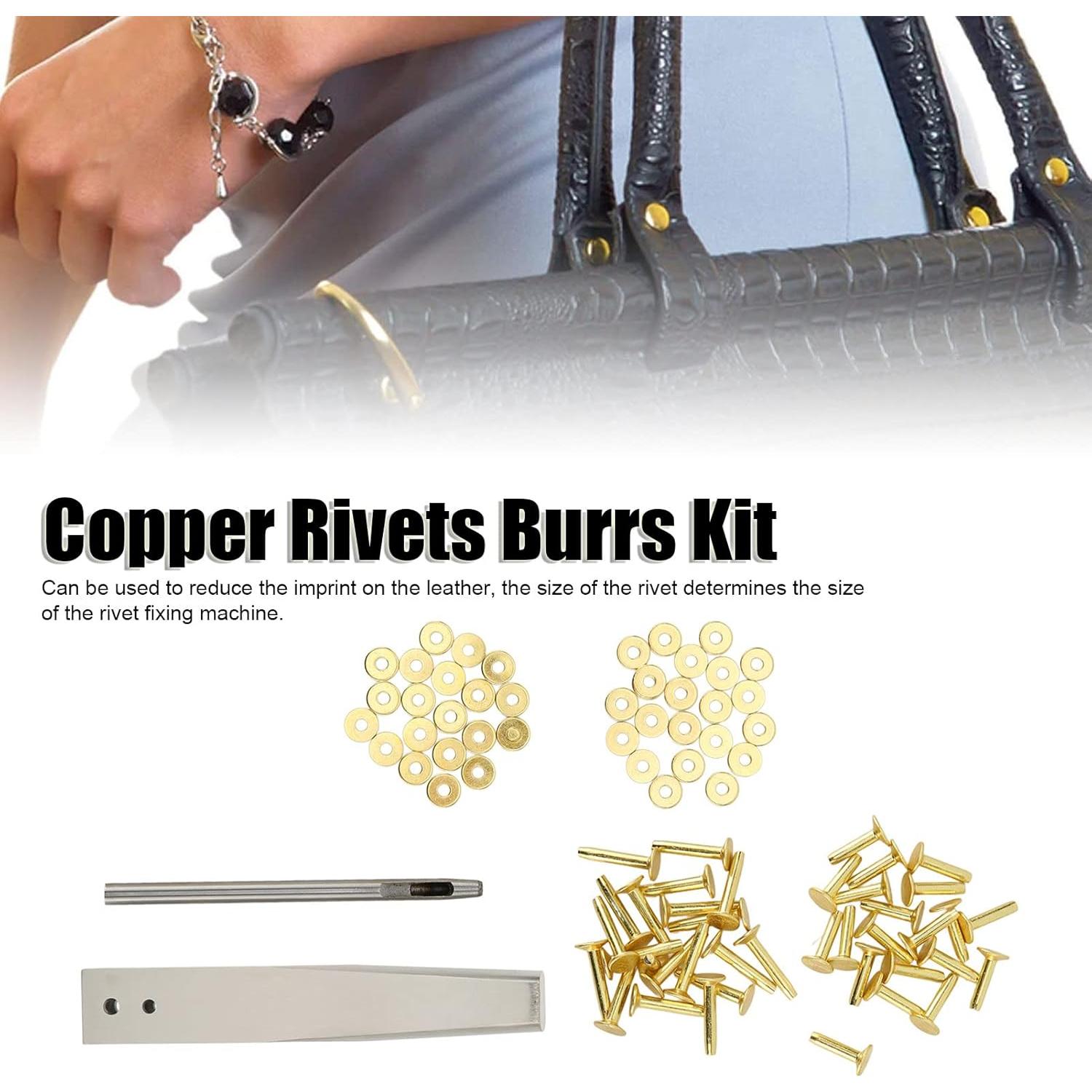 Kit de Remaches de Cobre Yosoo para Artesanías en Cuero