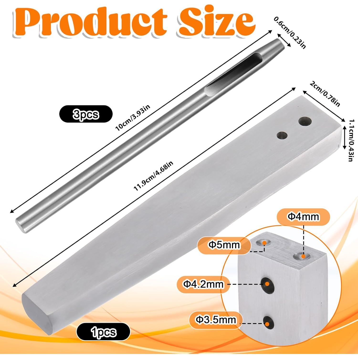 Kit de Remaches de Cobre Alrhso para Cuero - 100 Piezas