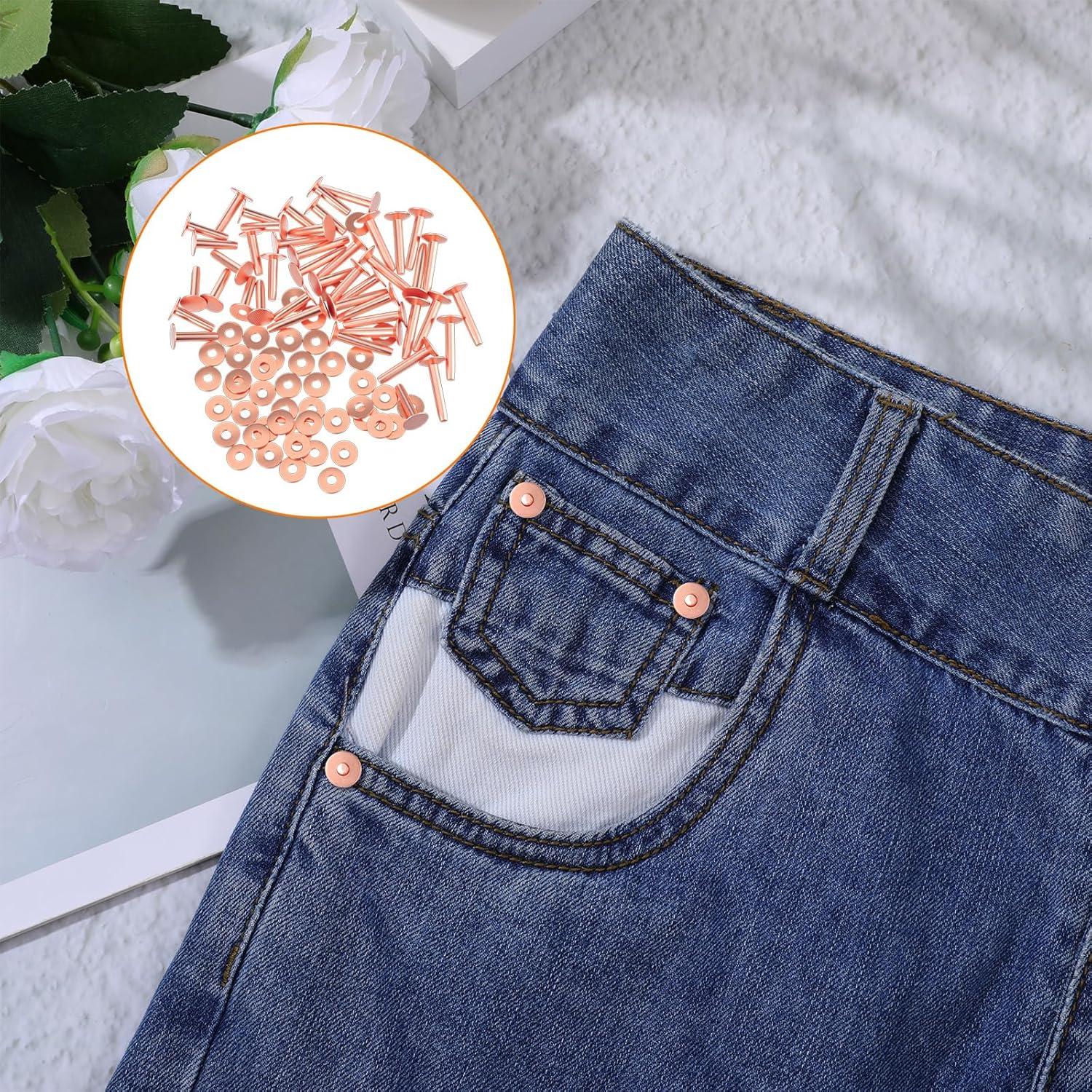 Kit de Remaches de Cobre Alrhso para Cuero - 100 Piezas