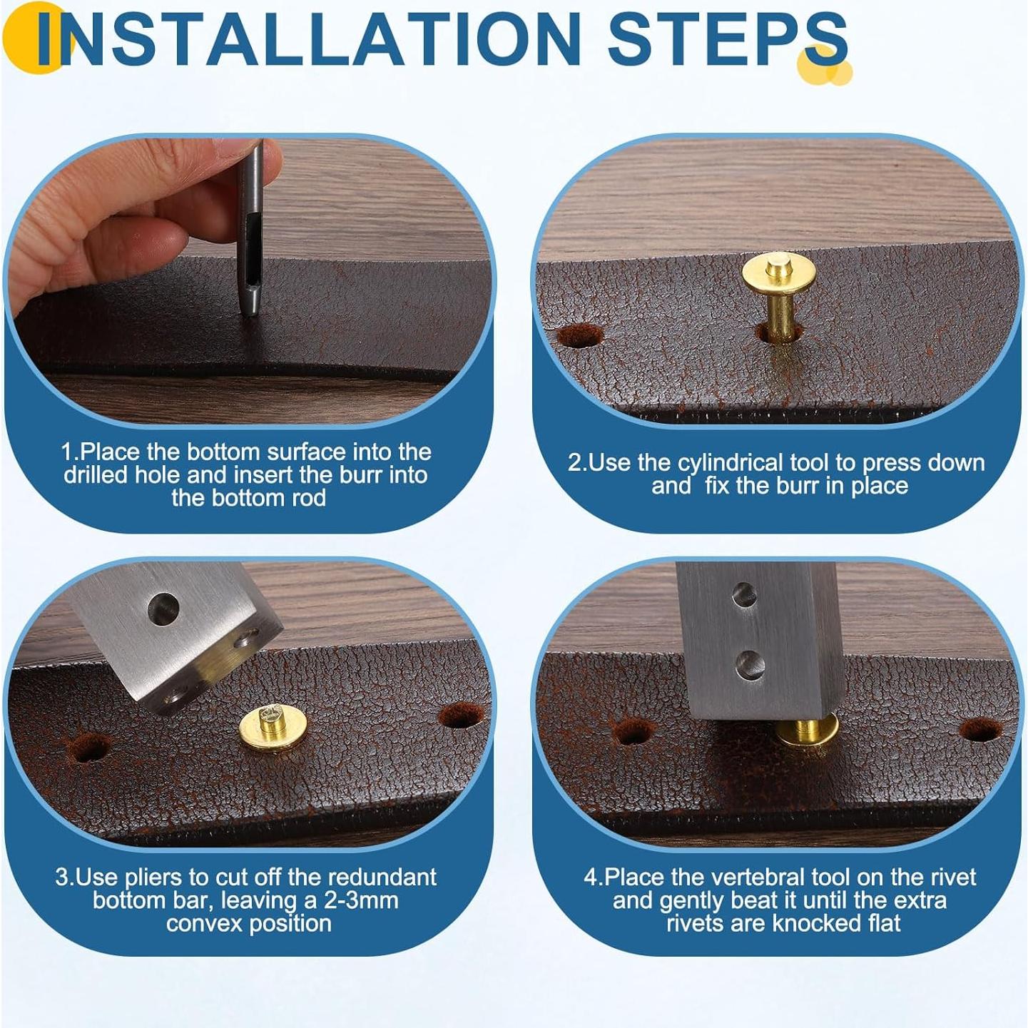 Kit de Remaches y Arandelas de Cobre uxcell - 39 Piezas