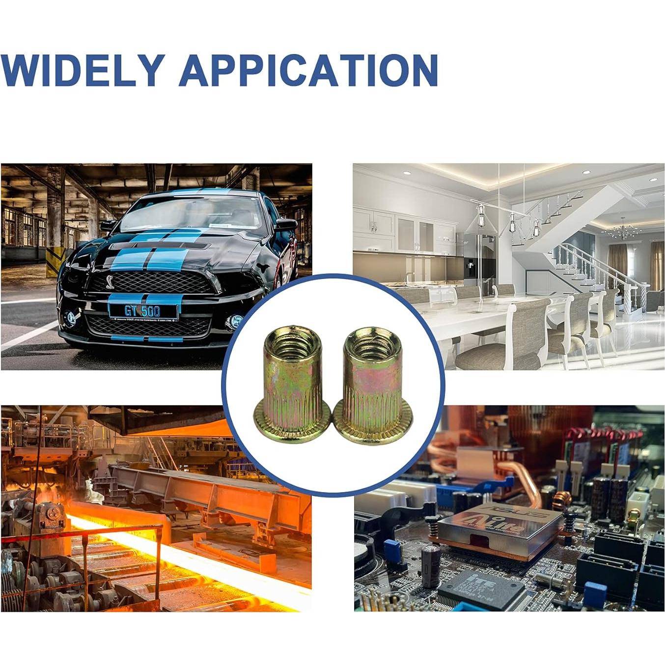 Kit de 860 Tuercas Remachadas TR TOOLROCK SAE UNC 6#-32 a 1/2"