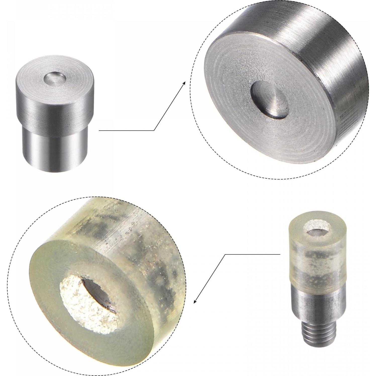 Conjunto de Troqueles de Remaches uxcell 6mm Acero y Goma