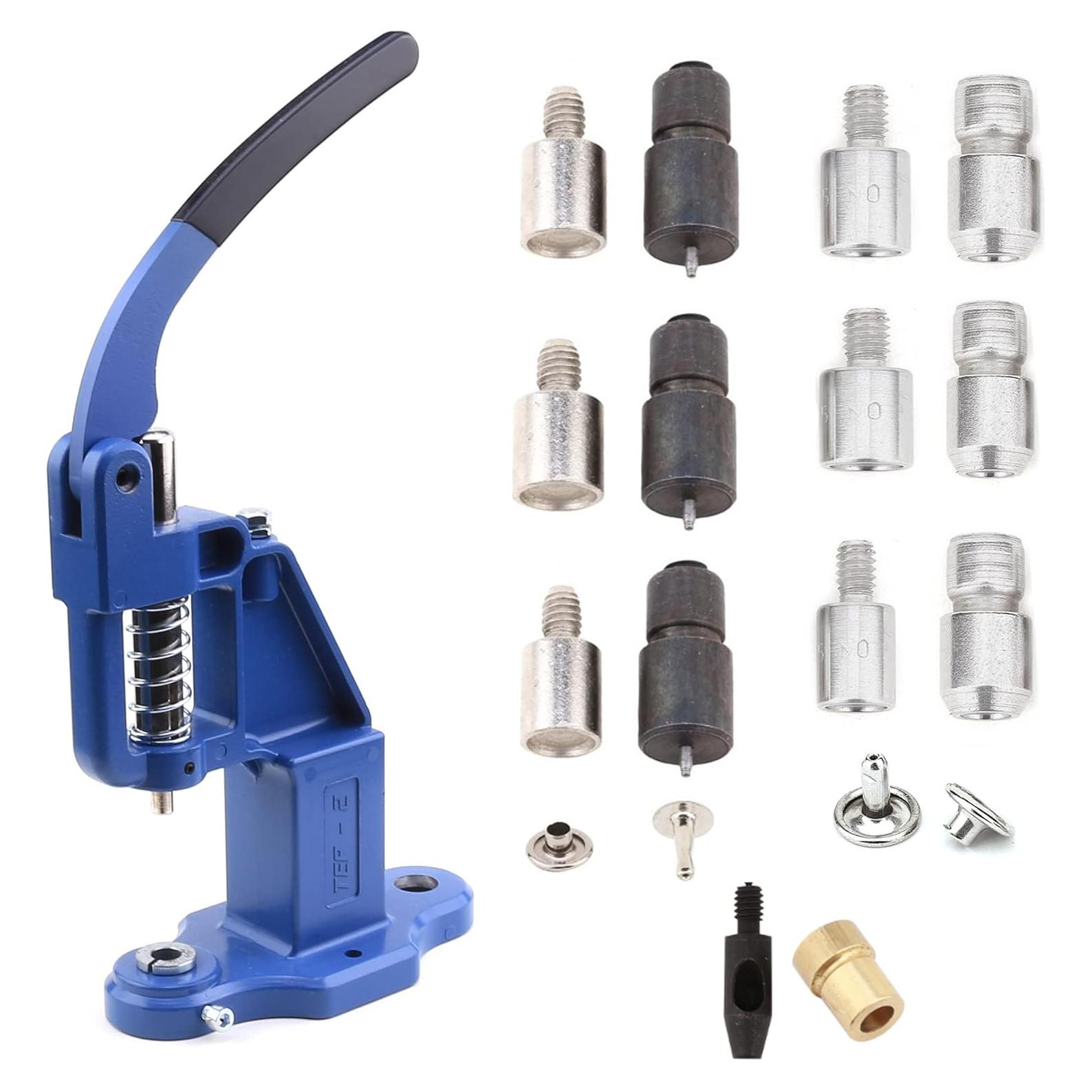 Kit de Bricolaje DZN TOOLS para Remaches con Prensa y 6 Troqueles