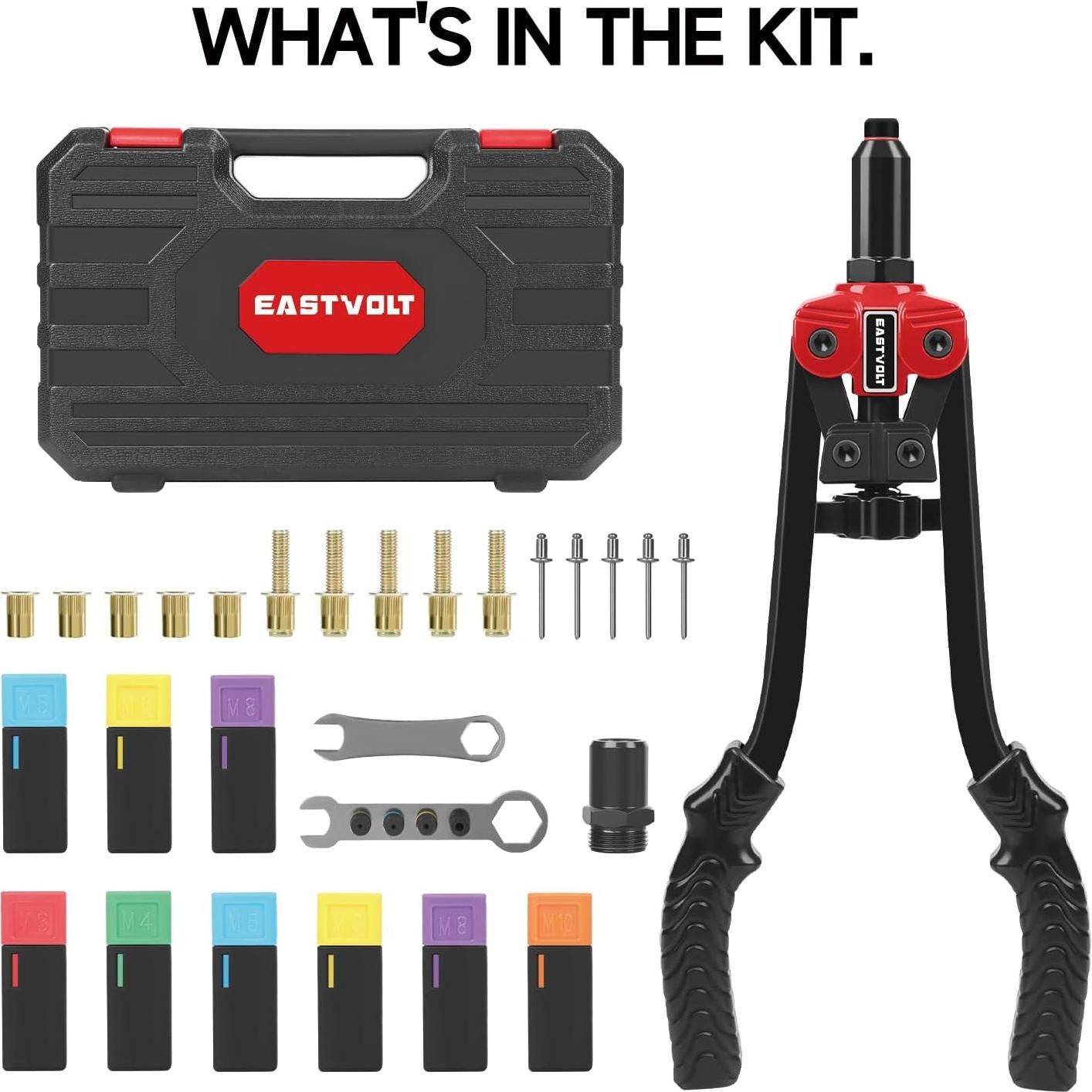Kit de Herramientas 3 en 1 Eastvolt para Remaches y Tuercas