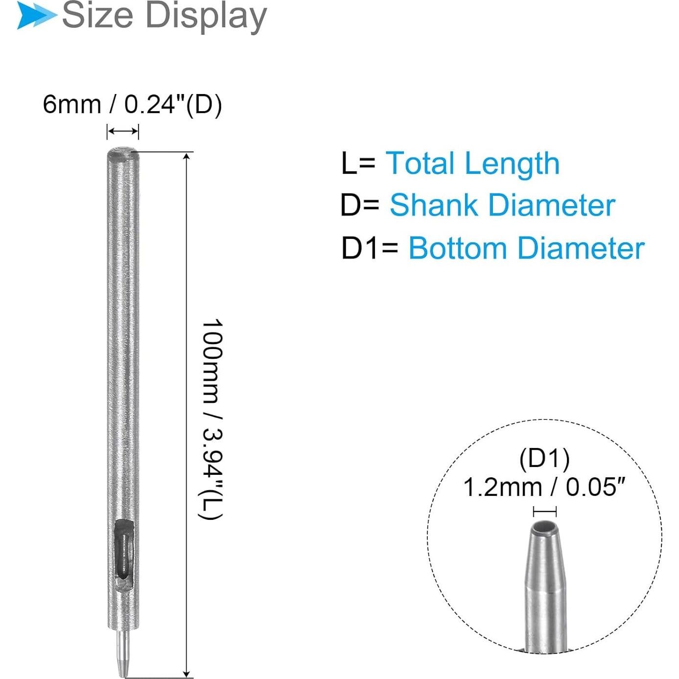 Punzonadora de Cuero CoCud 1.2mm, Acero, 100mm Longitud